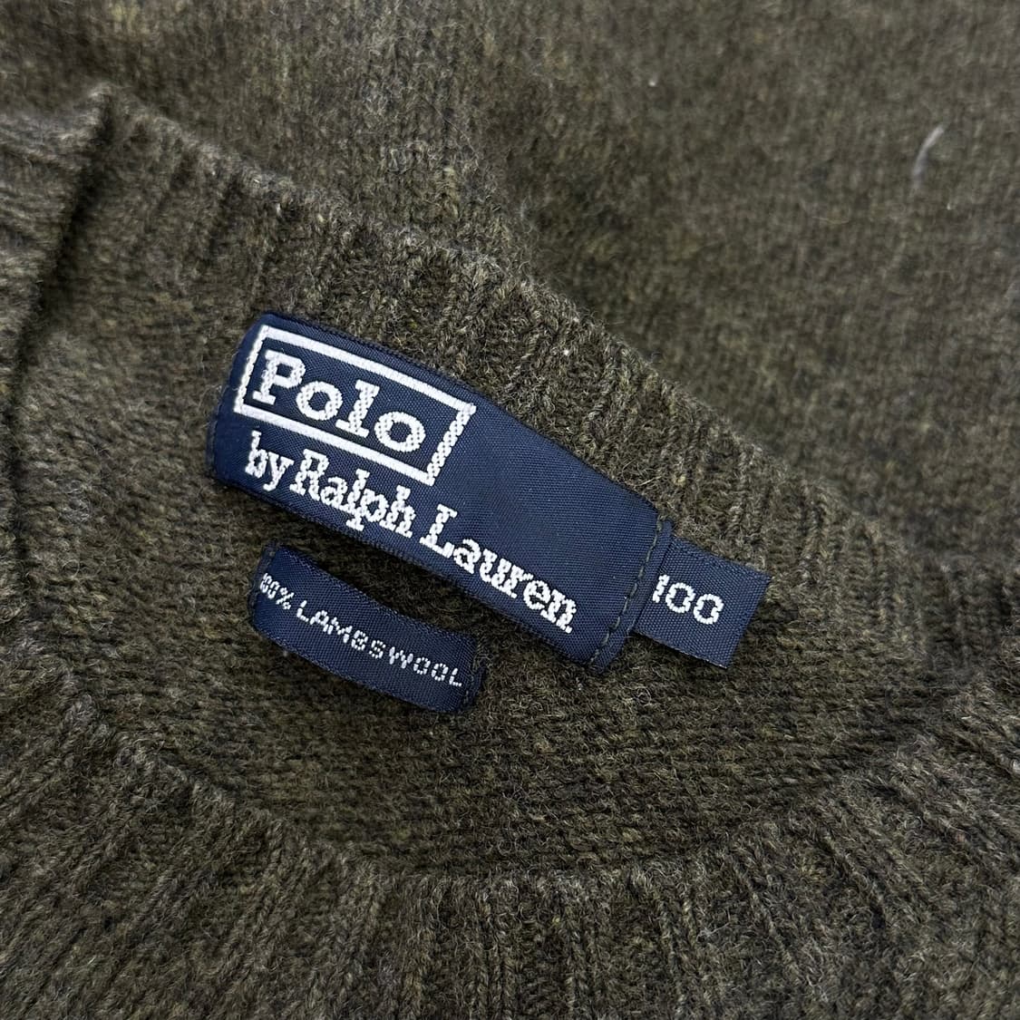 100 폴로랄프로렌 카키 램스울 니트 상품이미지4