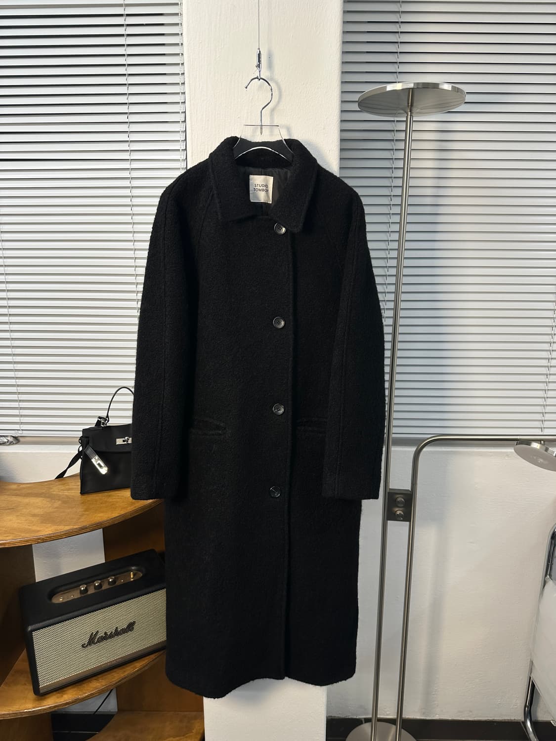STUDIO TOMBOY 울 부클 롱 코트 블랙 (os) 상품이미지2