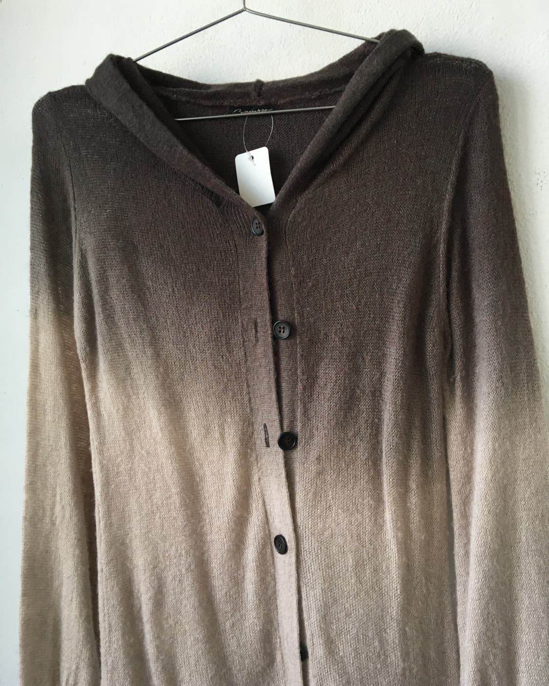 Dyed point hood knit cardigan 상품이미지4