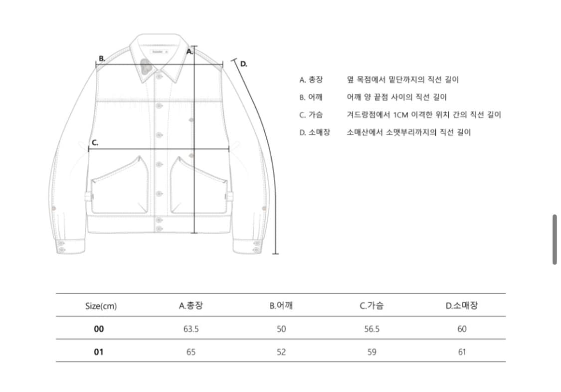 카락터 트래커 재킷 (00사이즈) Cavas black 상품이미지4