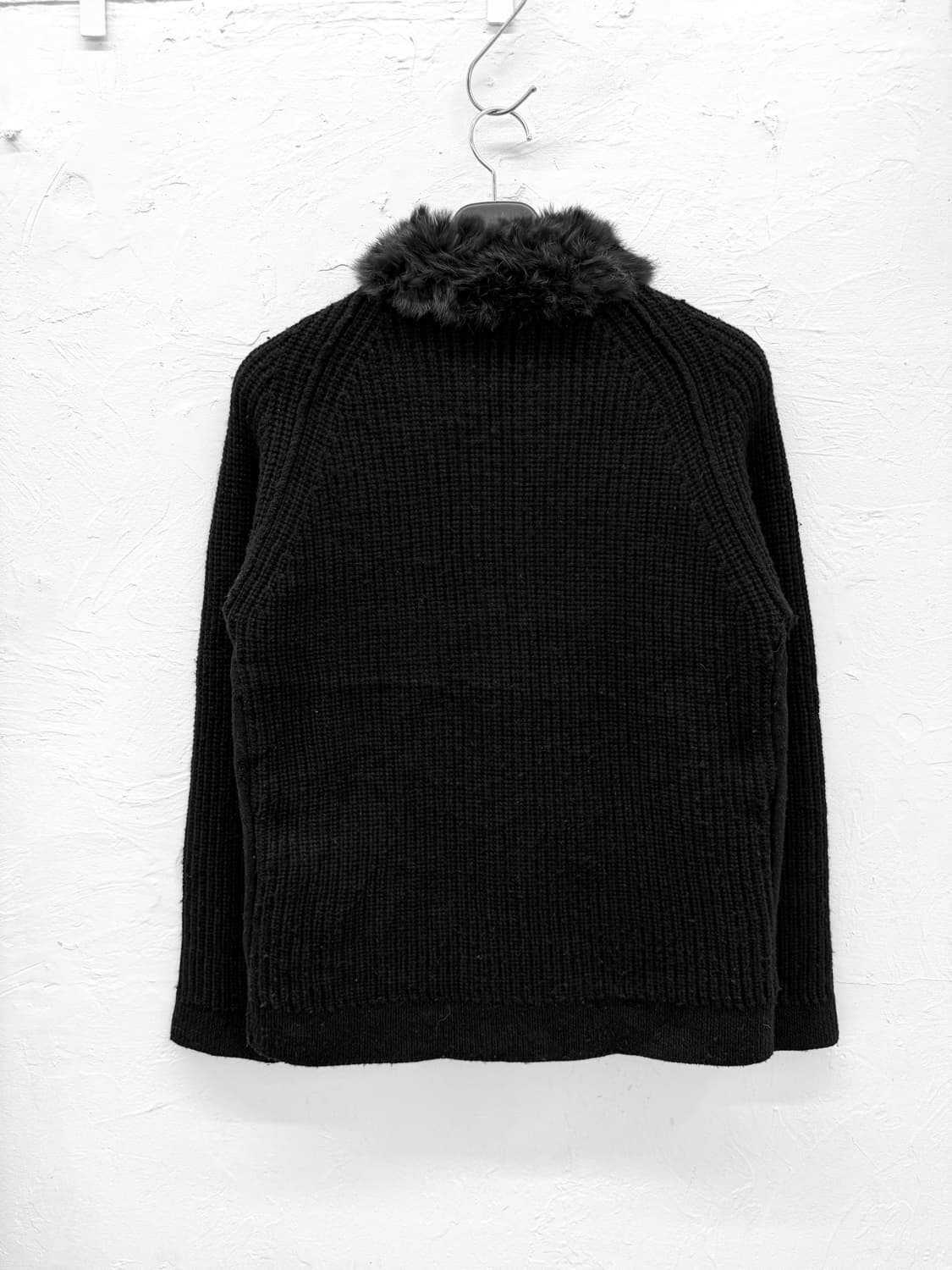 boycott 리버시블 퍼 니트 집업 상품이미지3