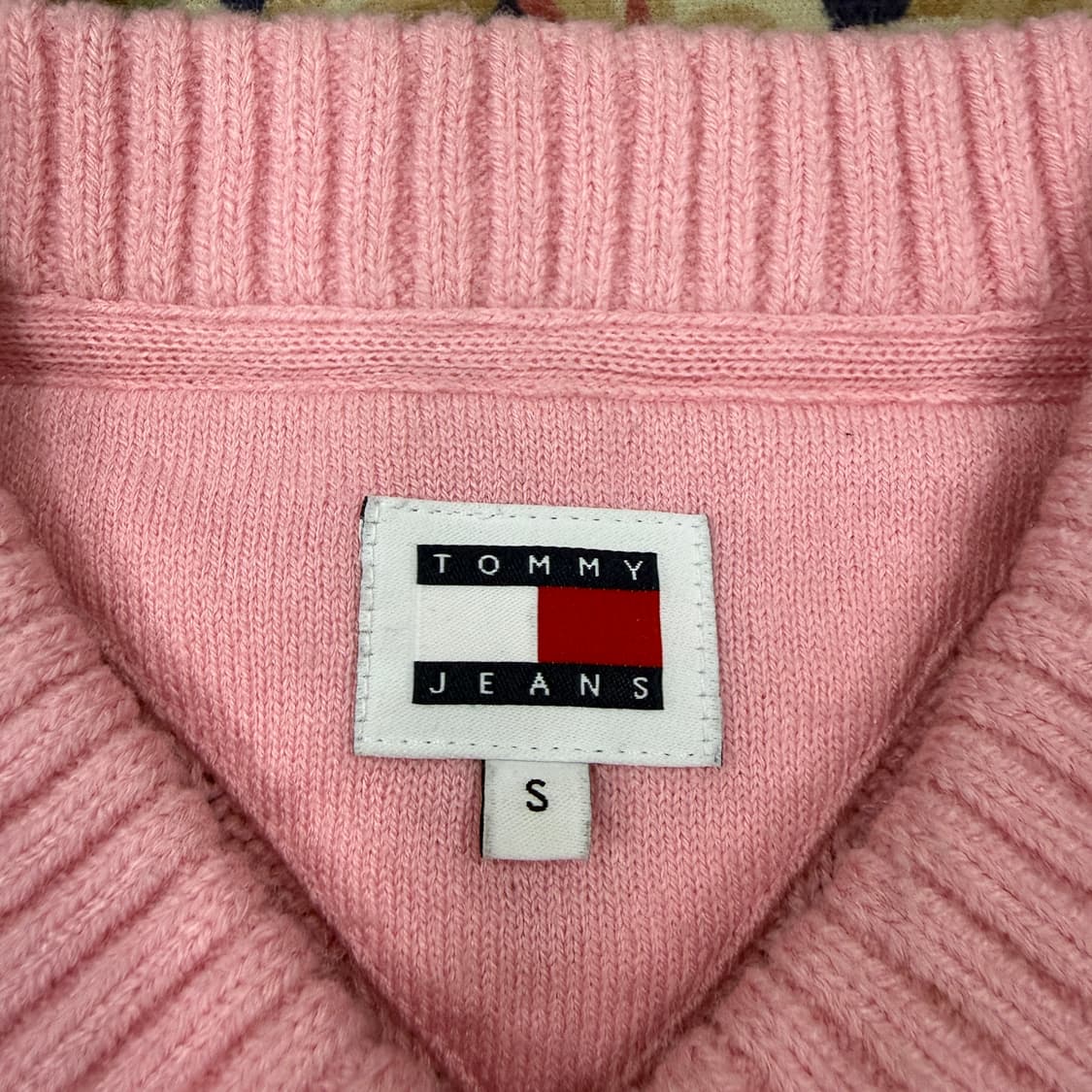 (우먼즈S)타미힐피거 타미진스  크롭 니트(핑크) 상품이미지2