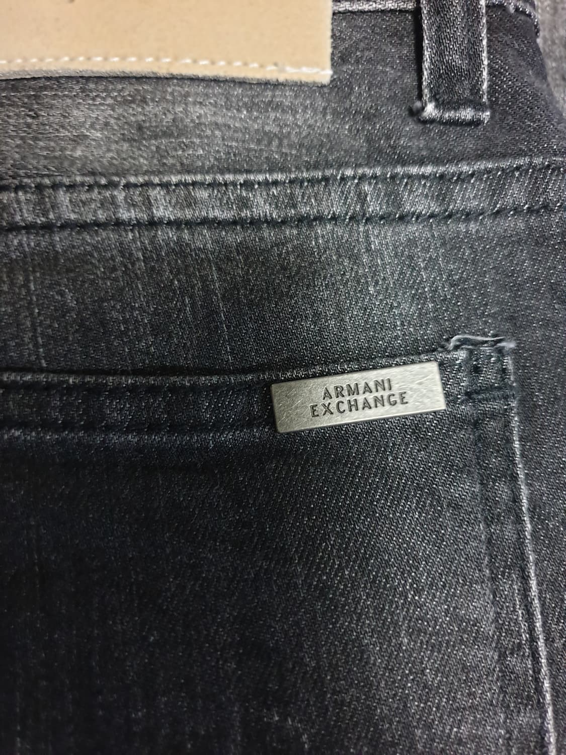 아르마니 익스체인지 스키니핏 스트레치 워싱 데님진 흑청 (31) 상품이미지5