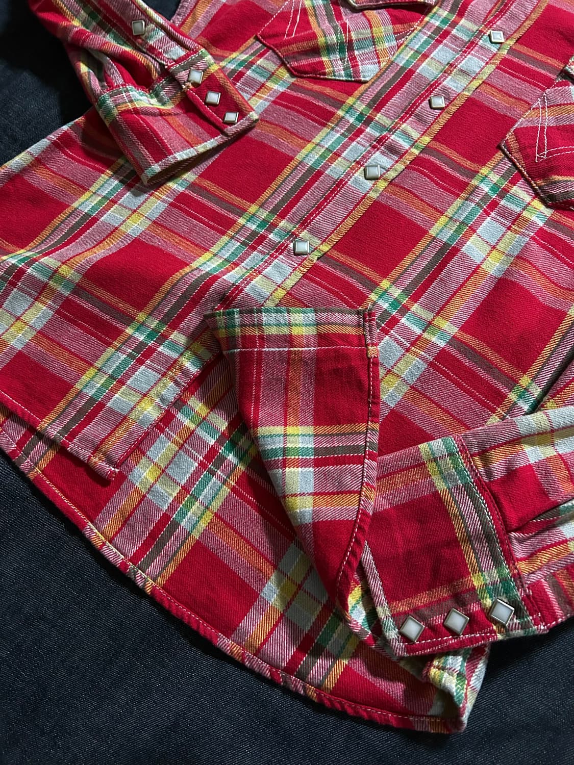 랭글러 웨스턴 플란넬 체크 셔츠 상품이미지5