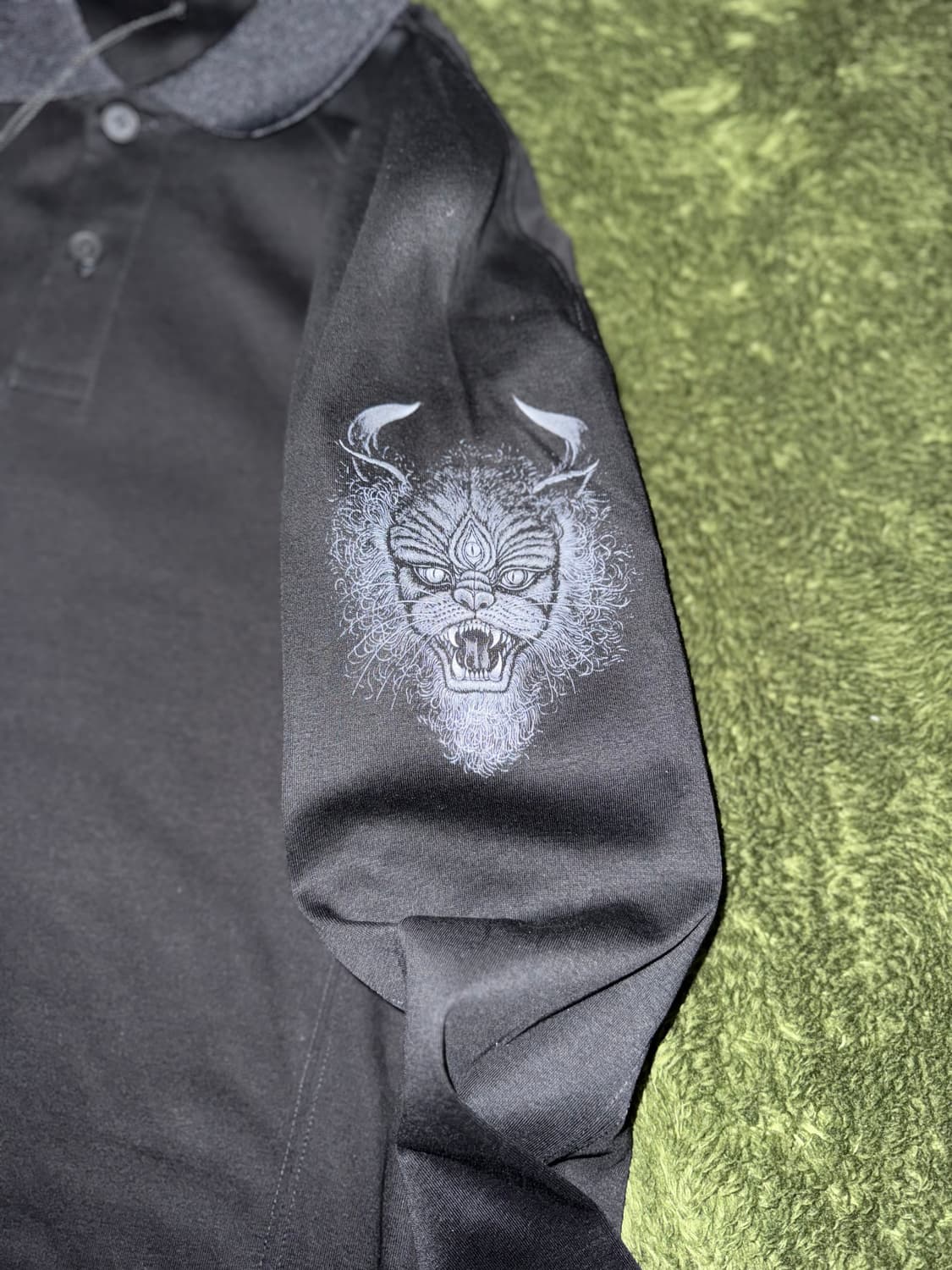 Y-3 요지 야마모토 뉴질랜드 올블랙스 폴로 롱슬리브 블랙 상품이미지5