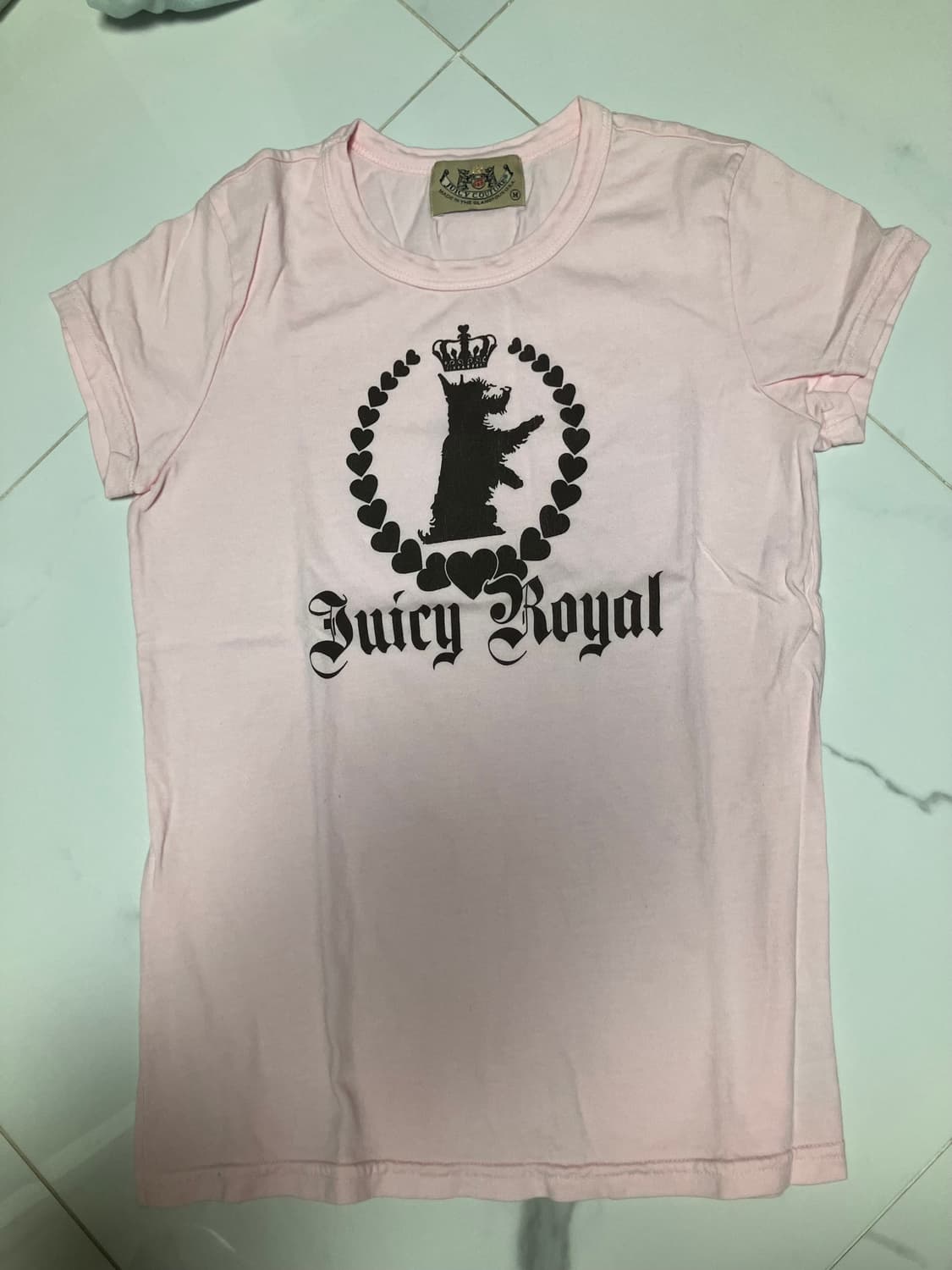 Y2K 쥬시꾸뛰르 반팔 로고 티 상품이미지1