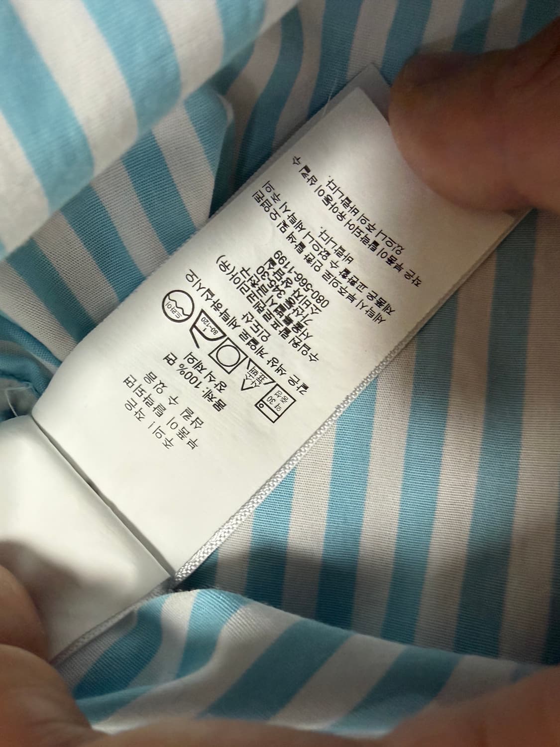 여성66) 폴로 랄프로렌 스트라이프 셔츠 하늘색 상품이미지4