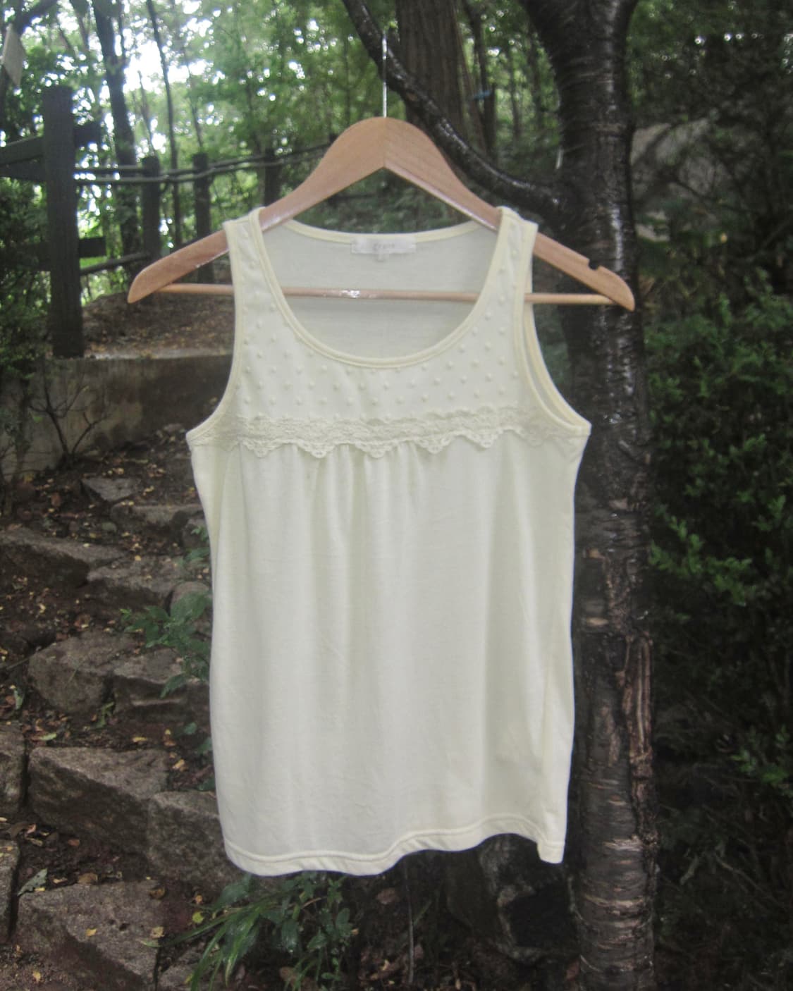 vintage yellow dot vest 상품이미지1