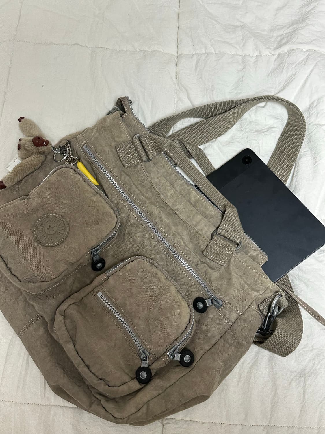 Y2K 키플링 감성 크로스백 숄더백 브라운카키 상품이미지9