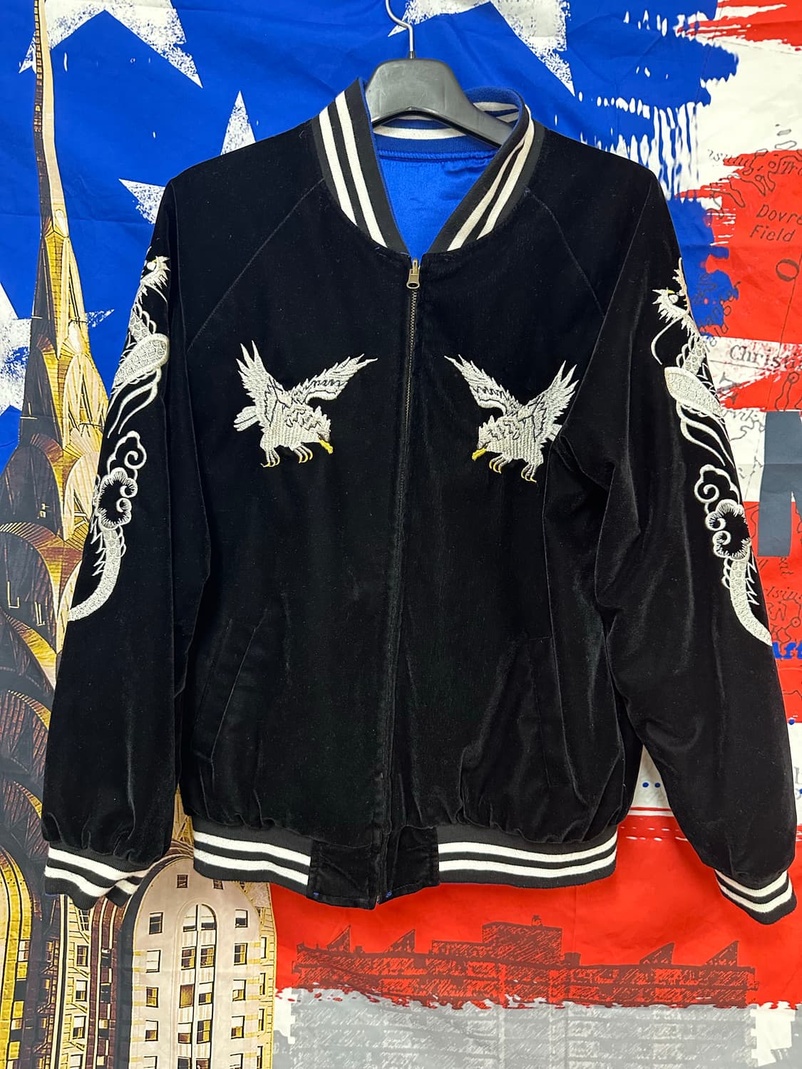 빈티지 레어커스텀 오버핏 워싱 데미지청자켓2XL 상품이미지1