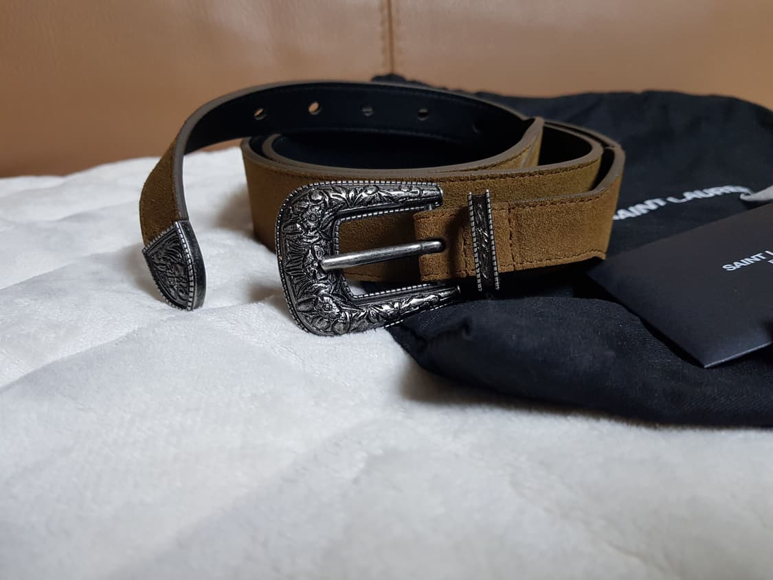 생로랑 스웨이드 웨스턴 벨트 상품이미지2