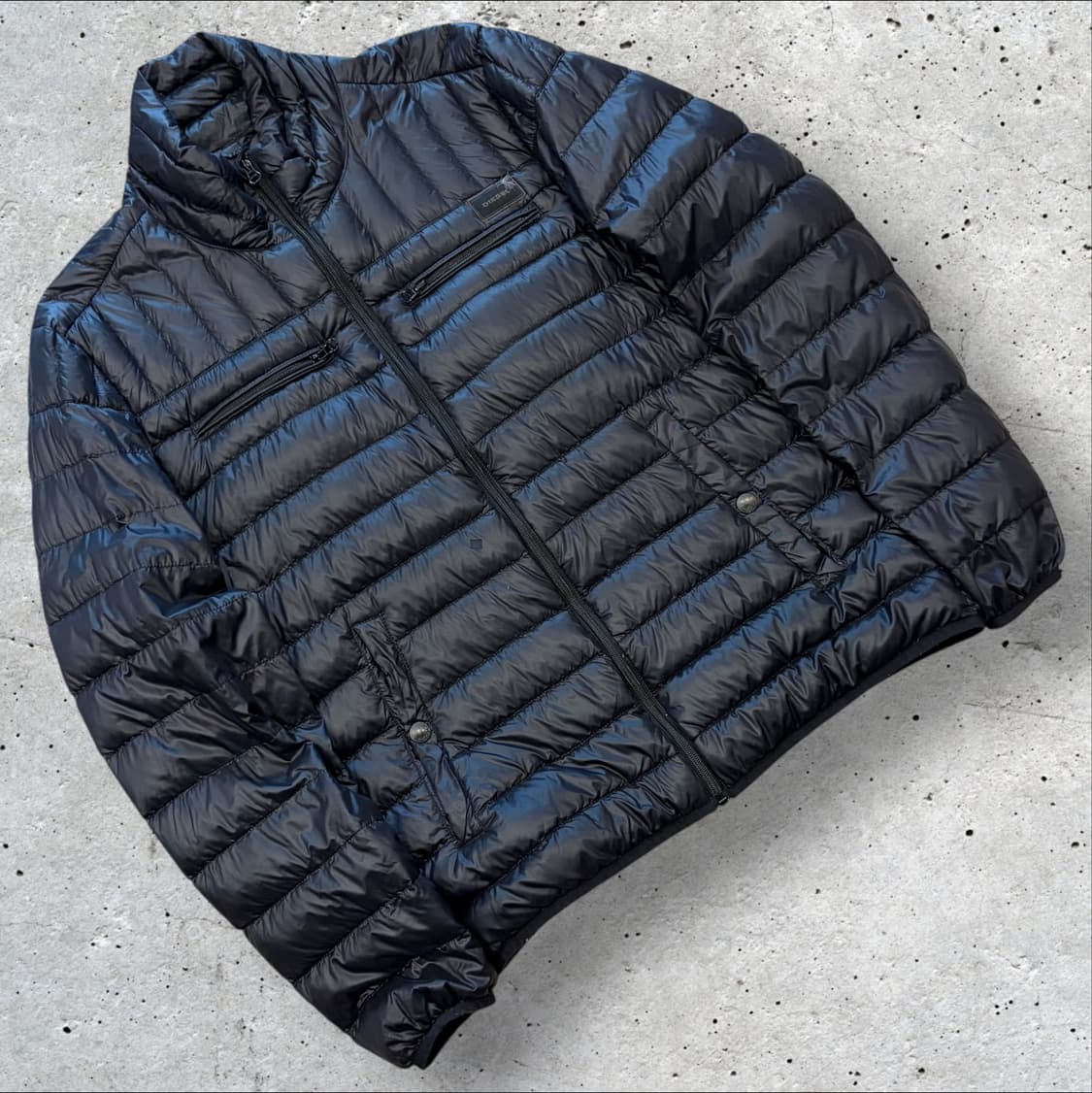 [XL] 디젤 포켓 블랙 경량 패딩 점퍼 C797 상품이미지1