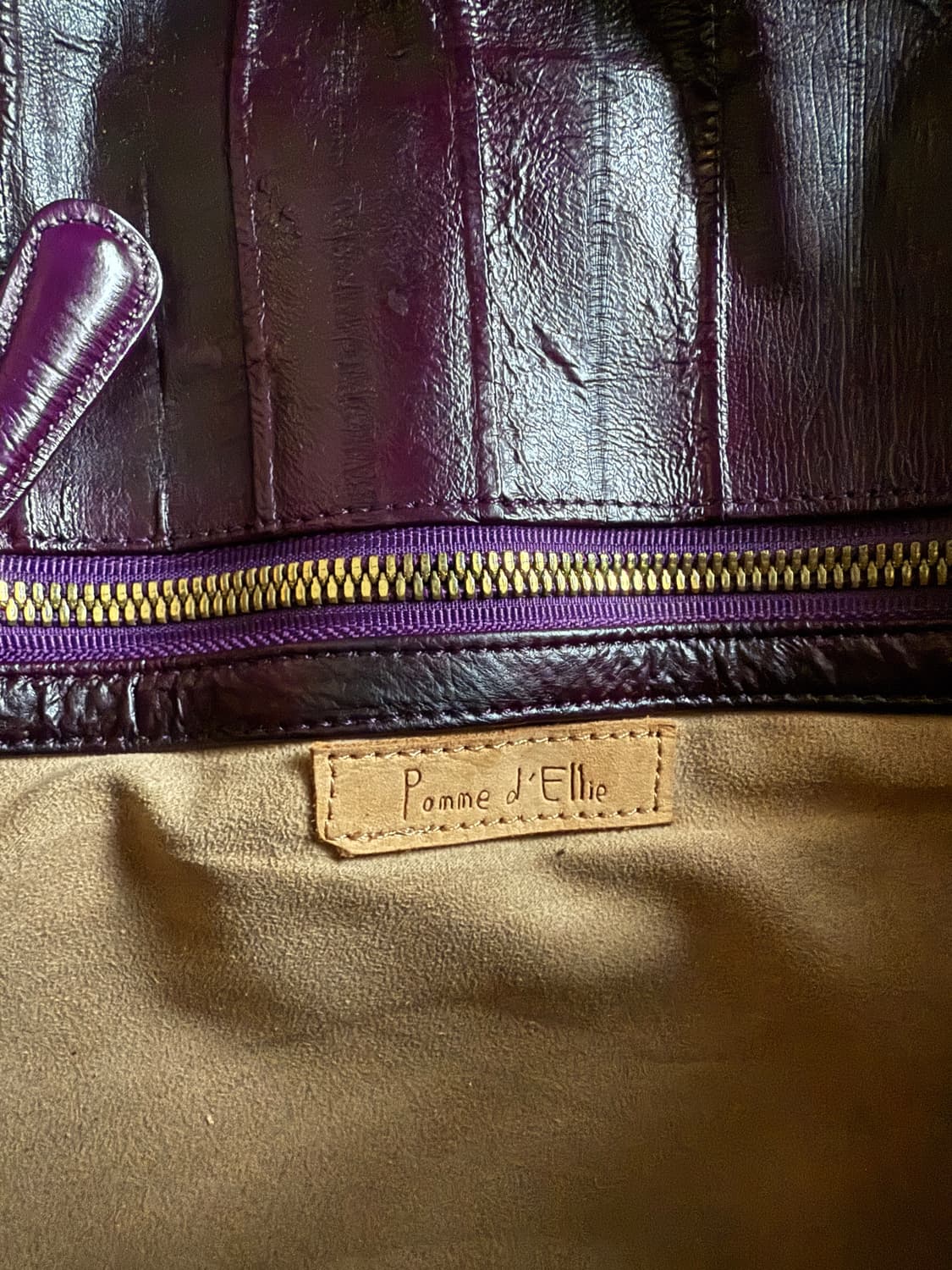 Pre owned 가오리 레더 체인 숄더백 상품이미지9