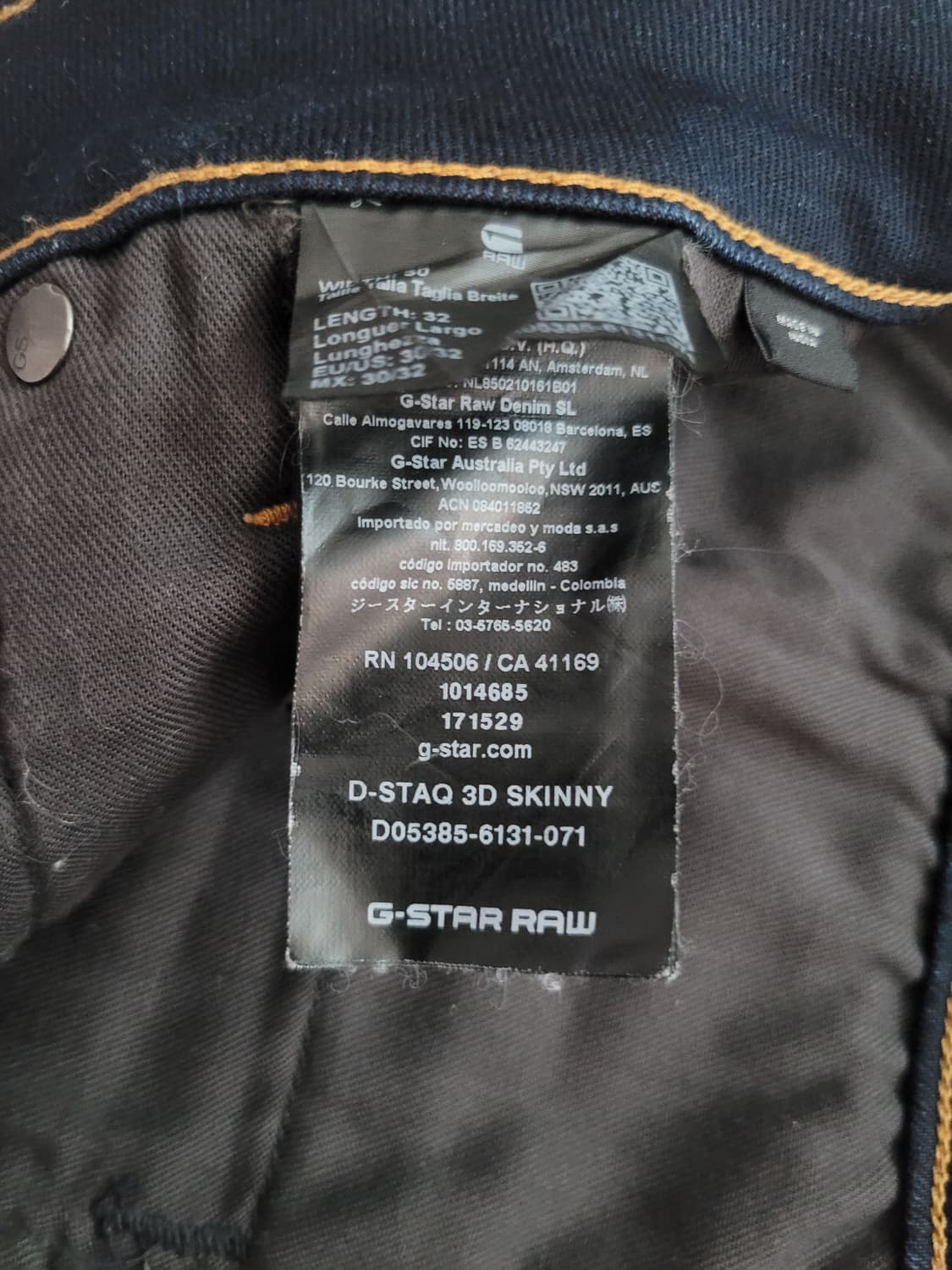 지스타로우 Gstarraw 3D 스판 배기슬림스키니 바이커진. 32사이즈 상품이미지5