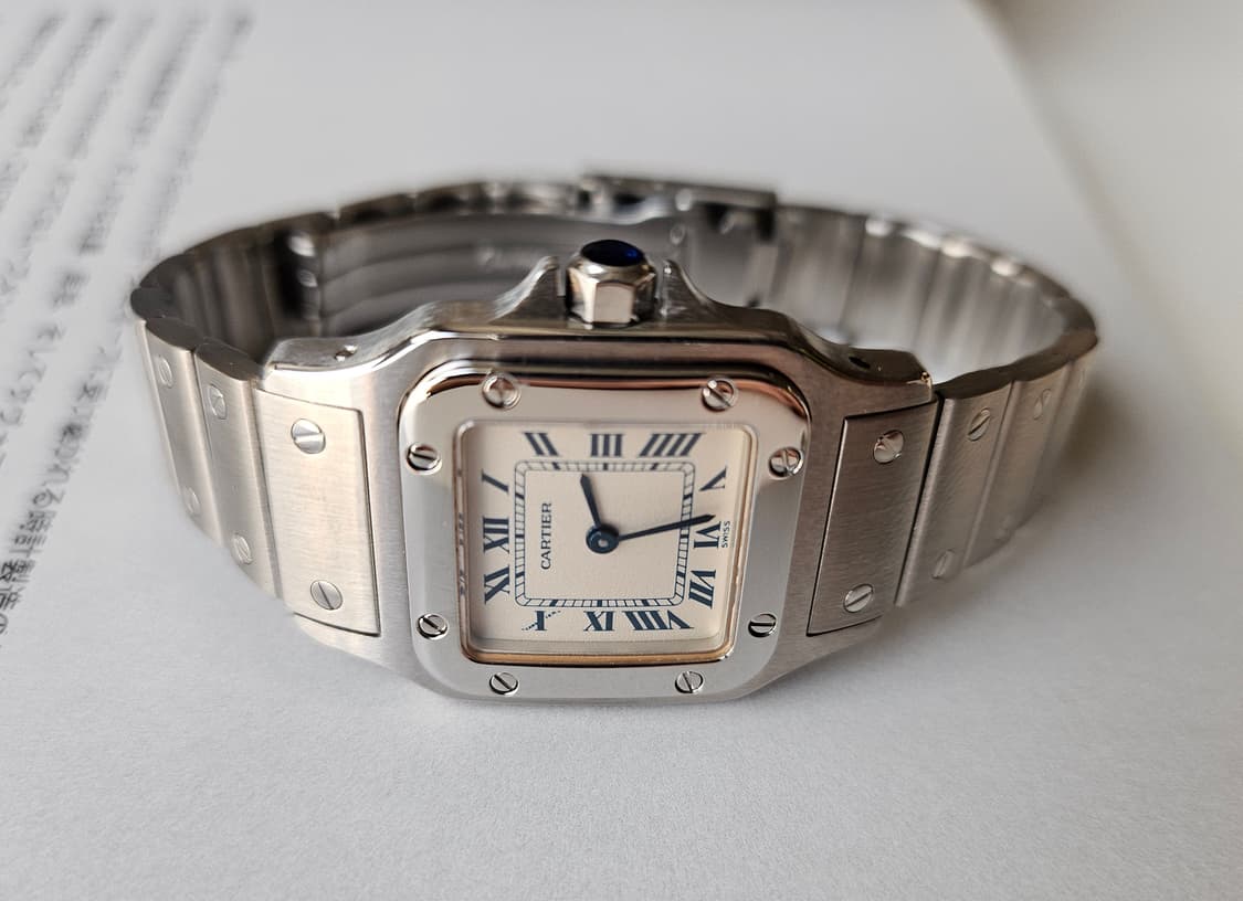 까르띠에 산토스 갈베 스틸 쿼츠 스몰 상품이미지2