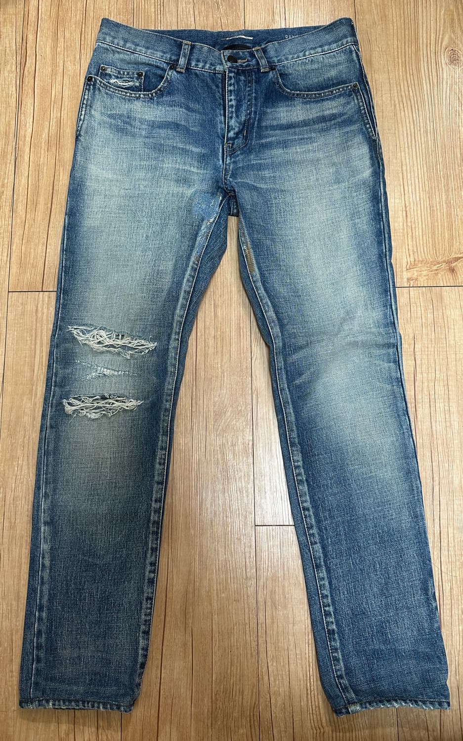 생로랑 무릎 디스 데님진 상품이미지1