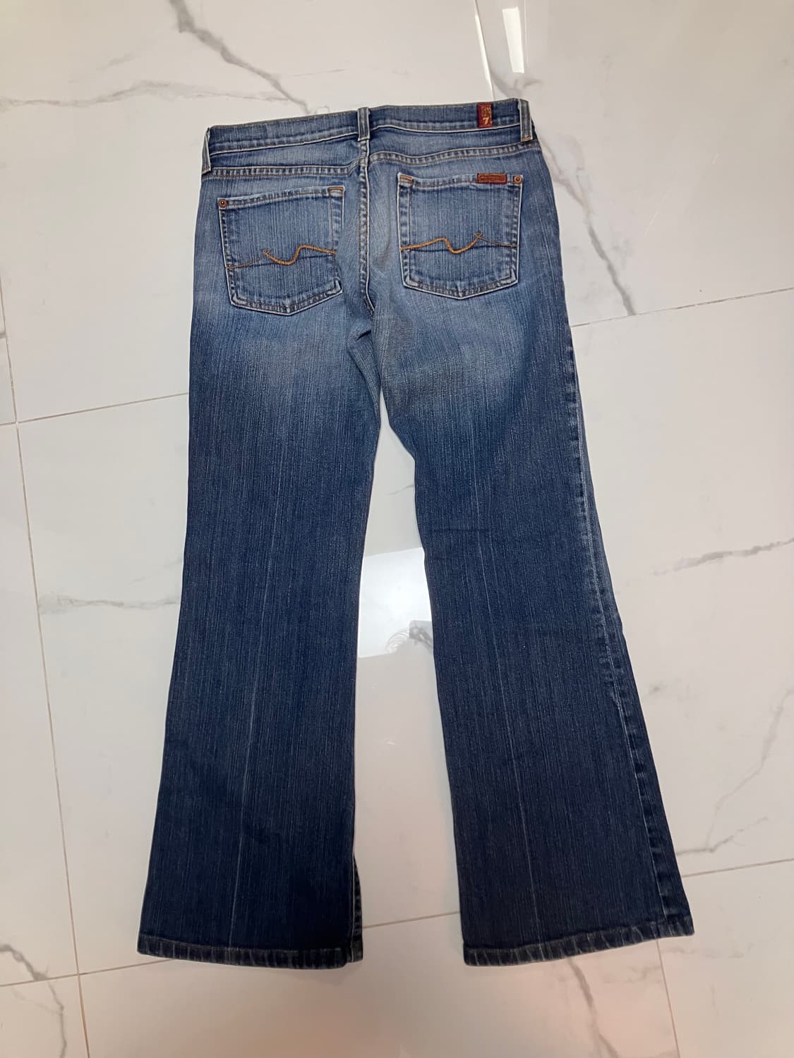 Y2K 세븐진 로우라이즈 부츠컷 데님 청바지 상품이미지2