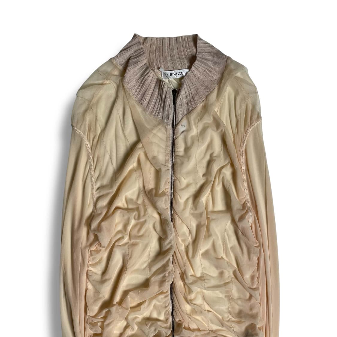 Fenice 셔링 시스루 집업 자 상품이미지2