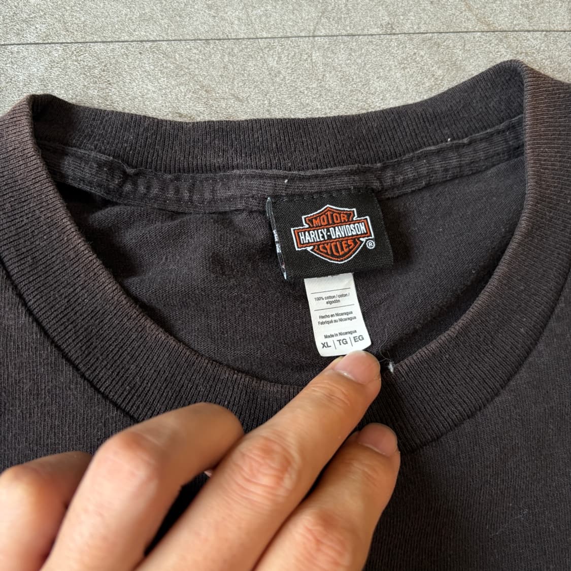 할리데이비슨 정품 썬페이딩 블랙 반팔 티셔츠 상품이미지6