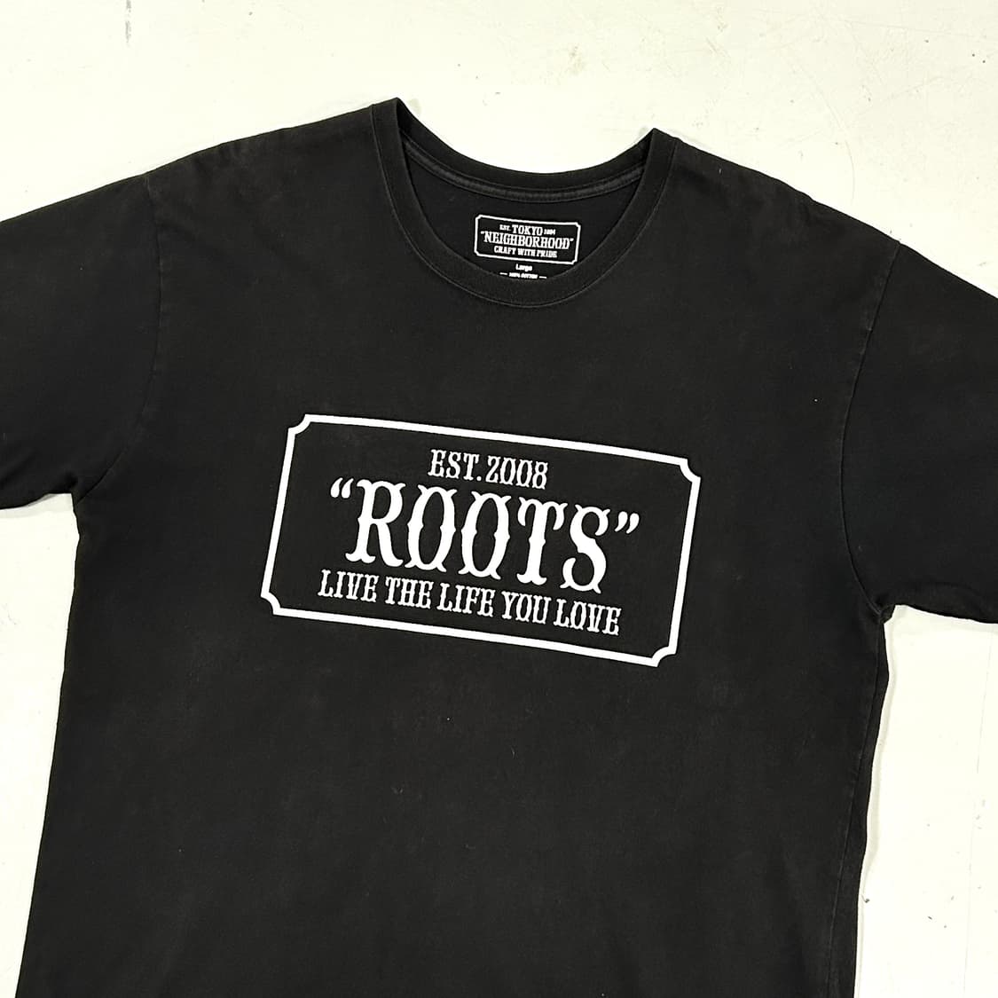 네이버후드 블랙 ROOTS 프린팅 티셔츠 상품이미지3