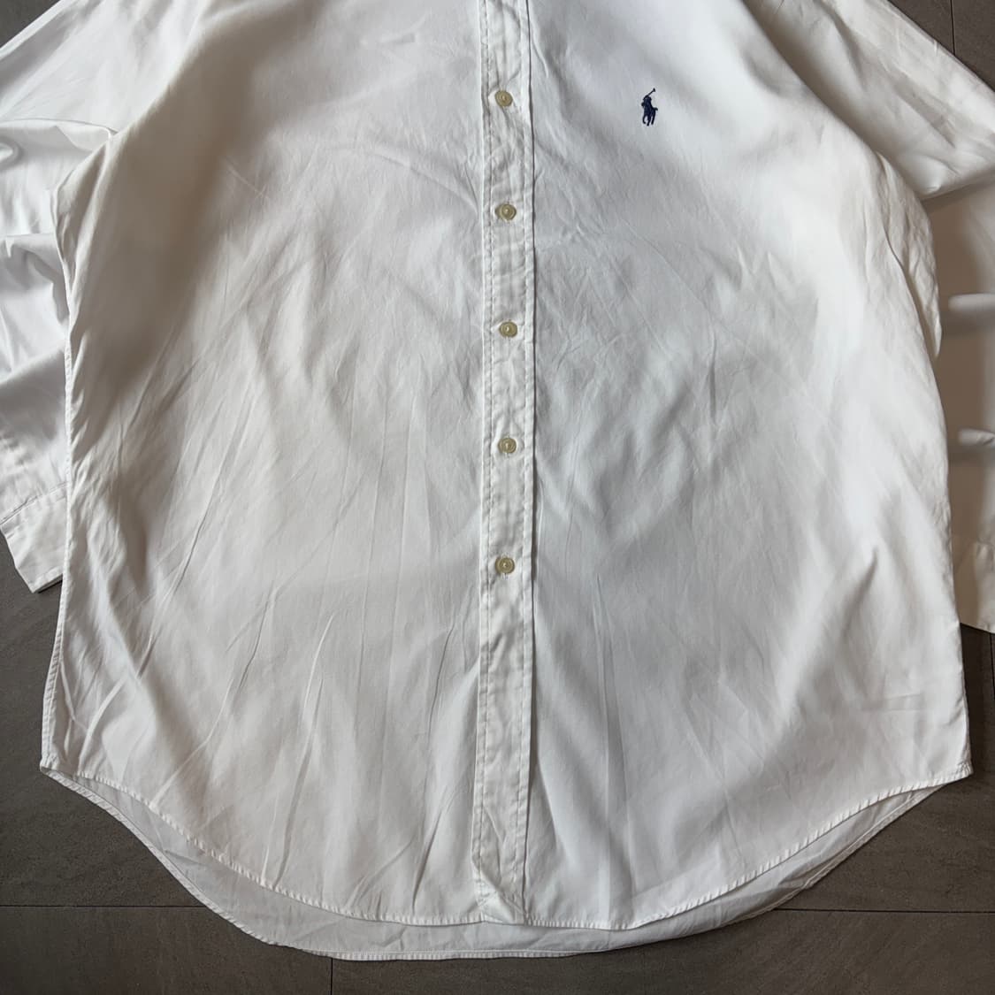 폴로 정품 화이트 클래식 포니 로고 옥스포드 셔츠 상품이미지4