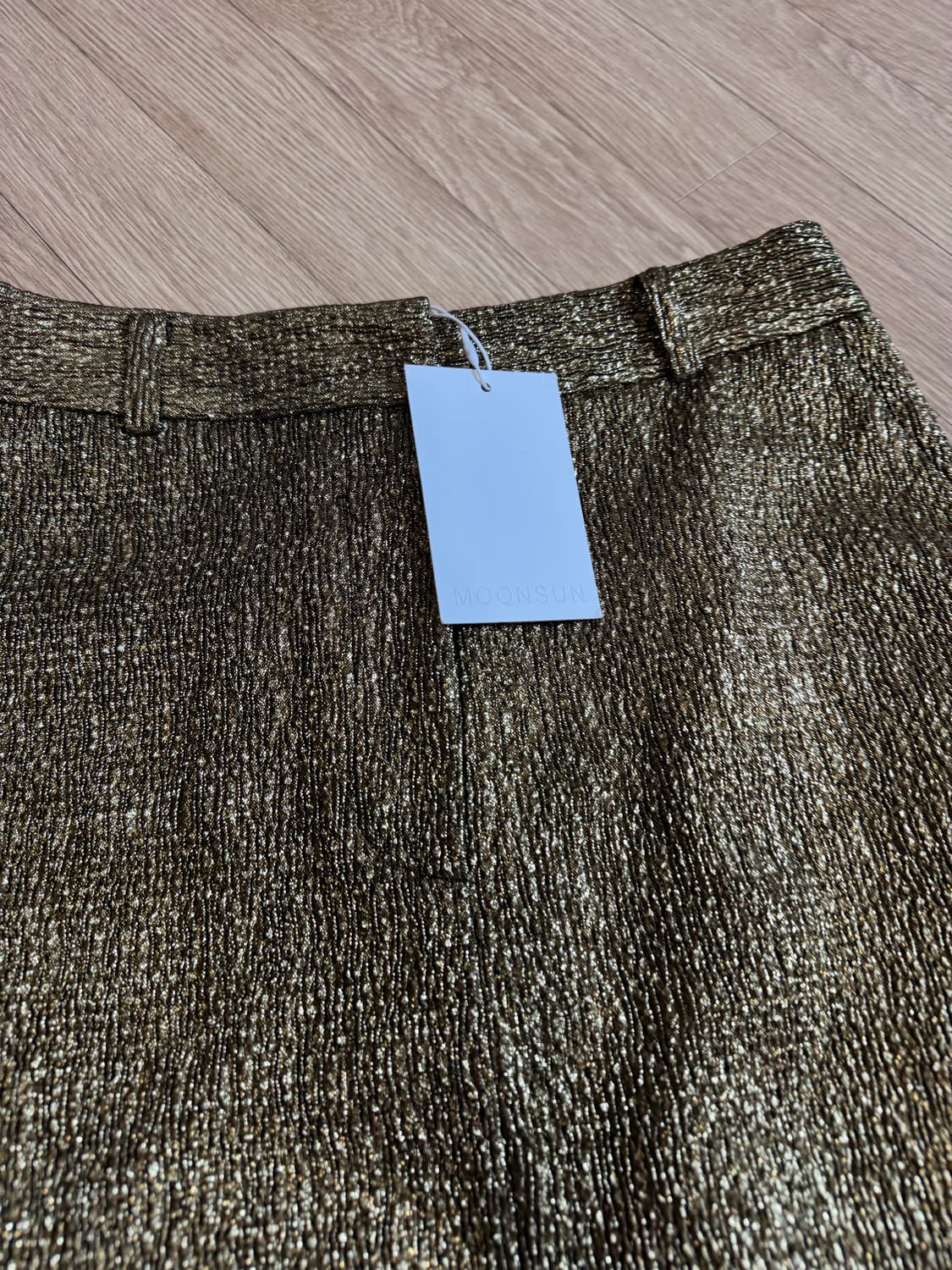 새상품 moonsun 문선 골드스커트 상품이미지5