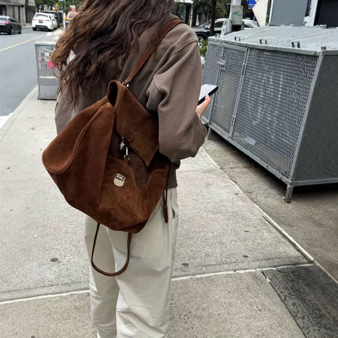 리본빛 말로우 스웨이드 숄더백 상품이미지2