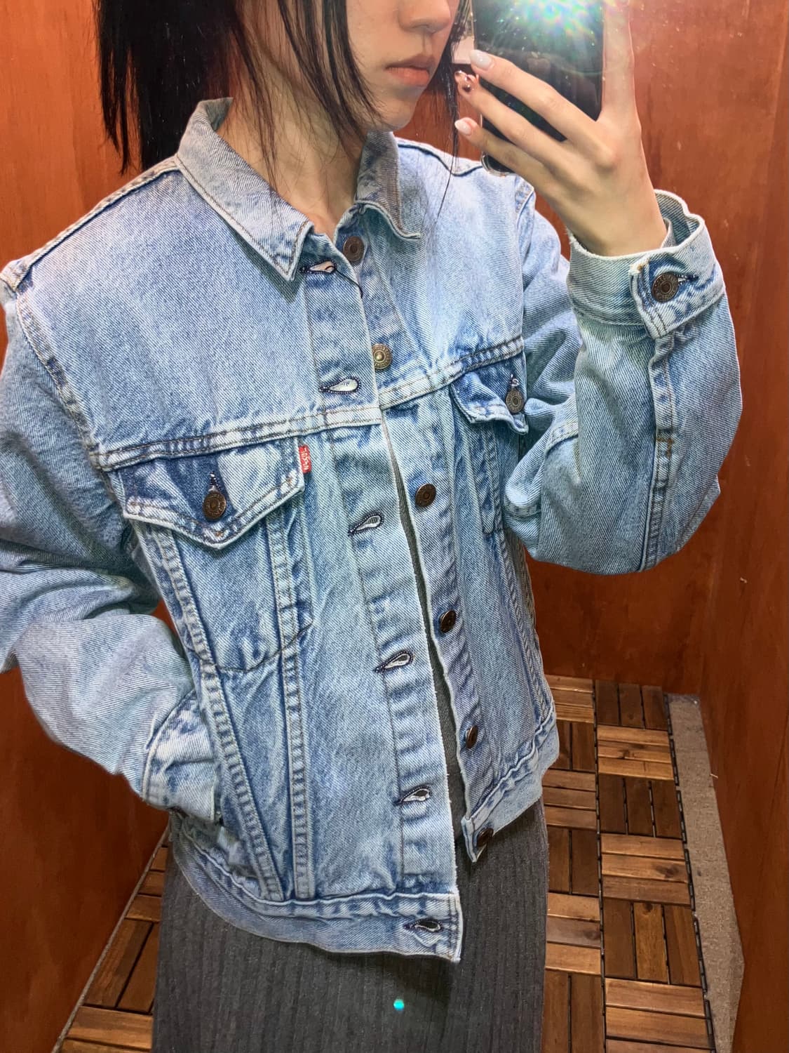 90~00s Levi's 리바이스 자수 트러커 데님 자켓 상품이미지3