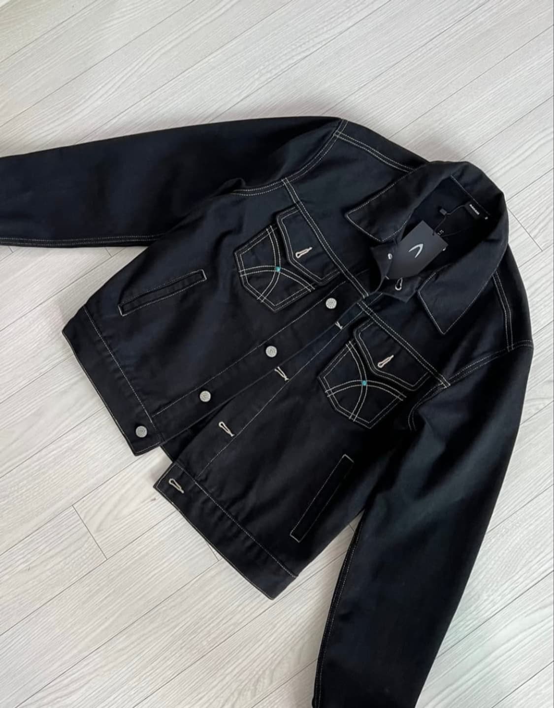 아캄 웨스턴 데님 자켓 블랙 2사이즈 상품이미지1