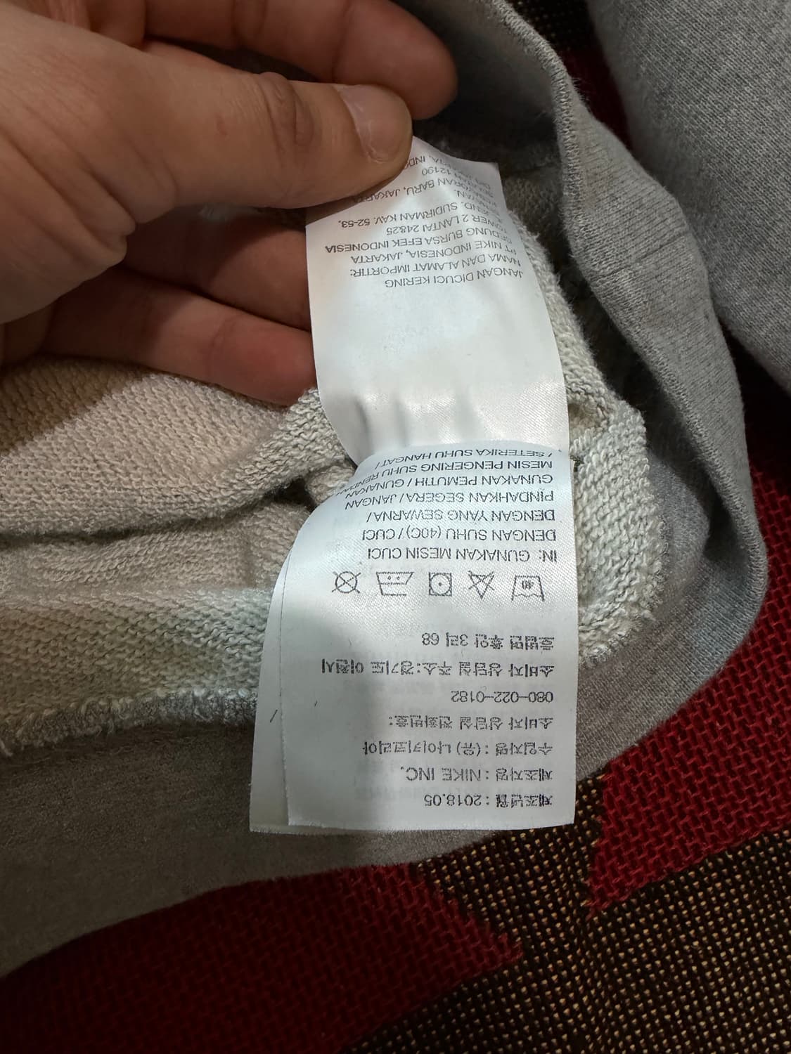 L) 나이키 맨투맨 회색 상품이미지6