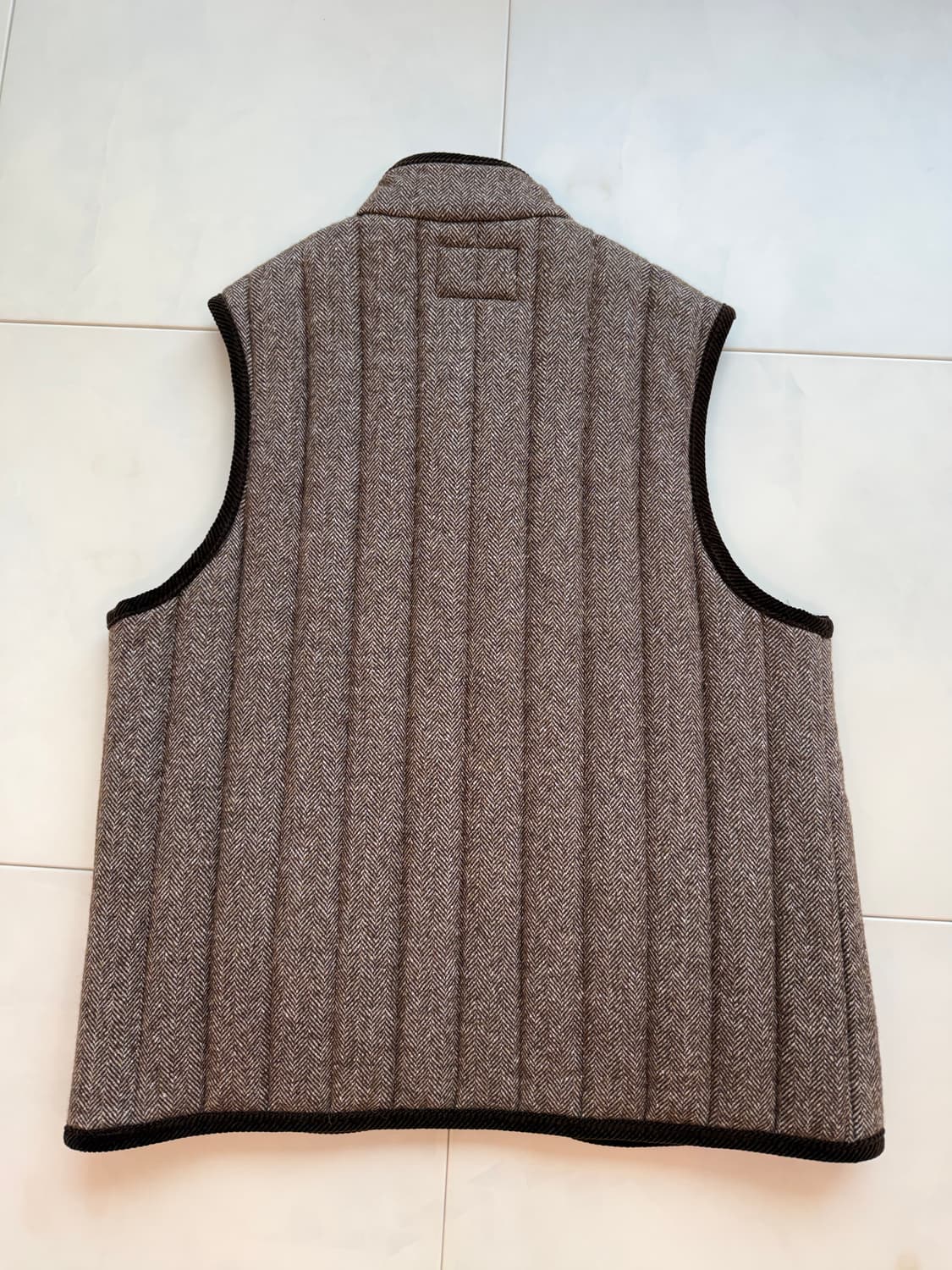 바스통 187 브라운 헤링본 베스트 L(105-110) 상품이미지8