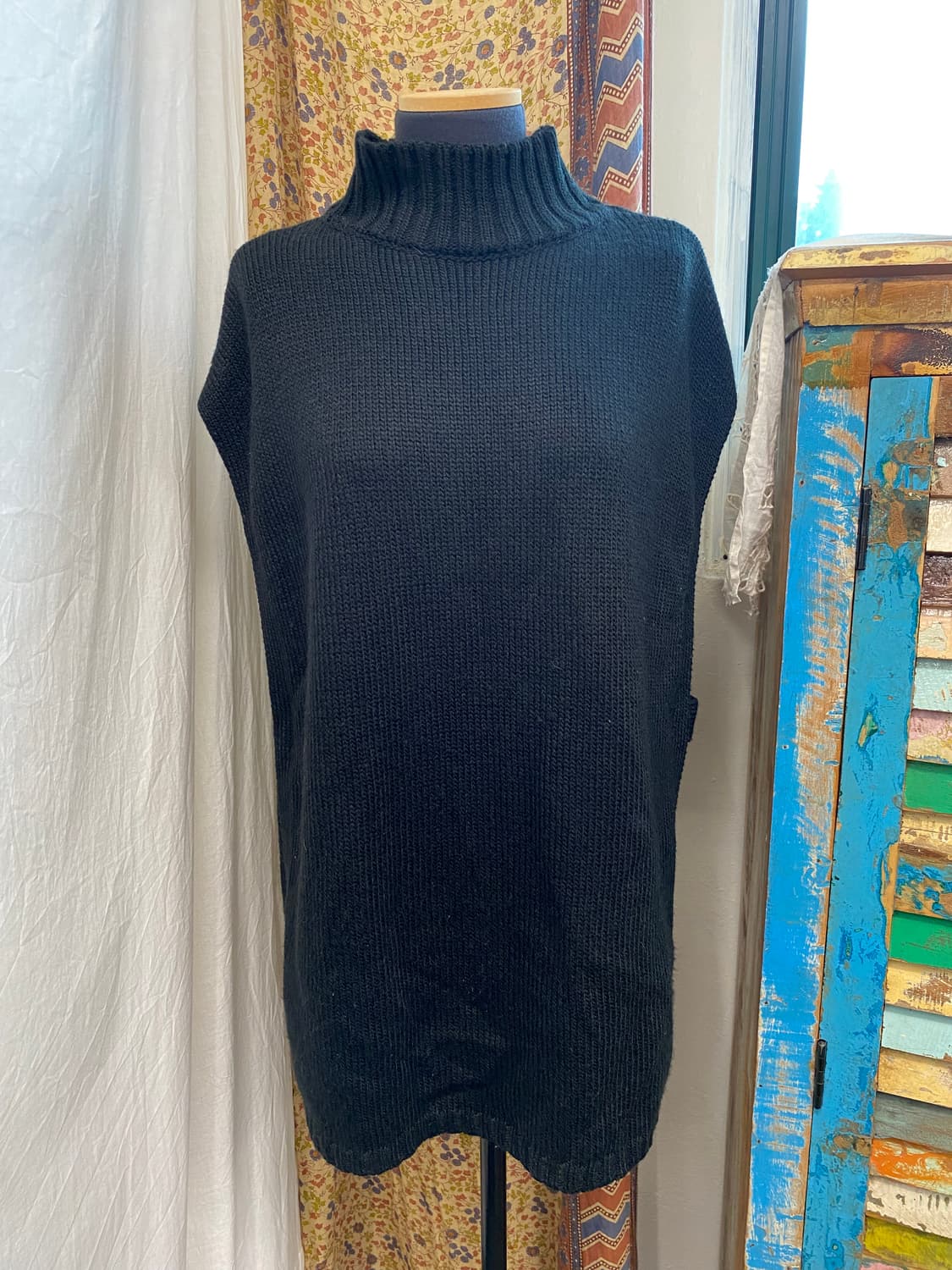 블랙 울혼방 베스트(F) 상품이미지8