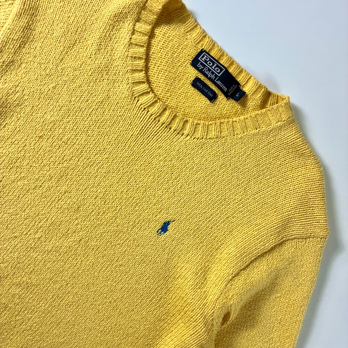 Polo 폴로 랄프로렌 옐로우 코튼 라운드 니트 상품이미지3