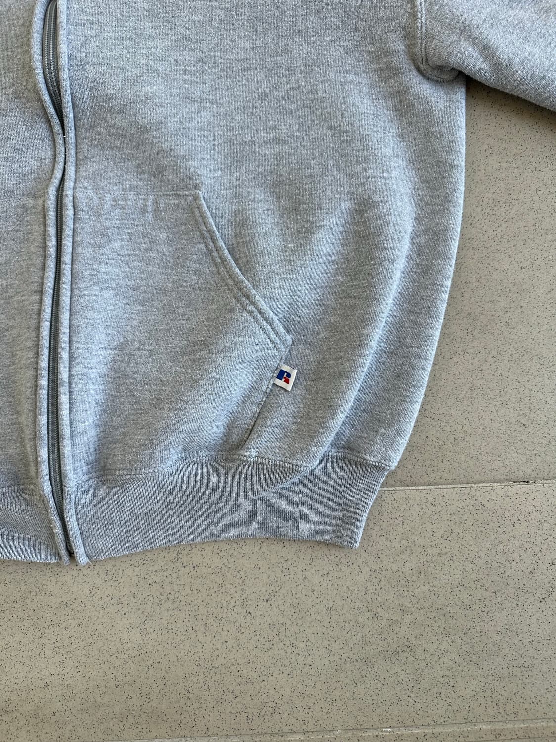 90s 빈티지 러셀 후드집업 그레이 L USA 상품이미지3