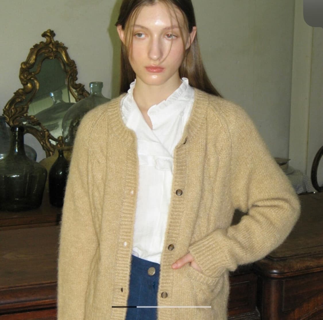 [무료배송] 시눈 SINOON HAIRY CABLE CARDIGAN 상품이미지1