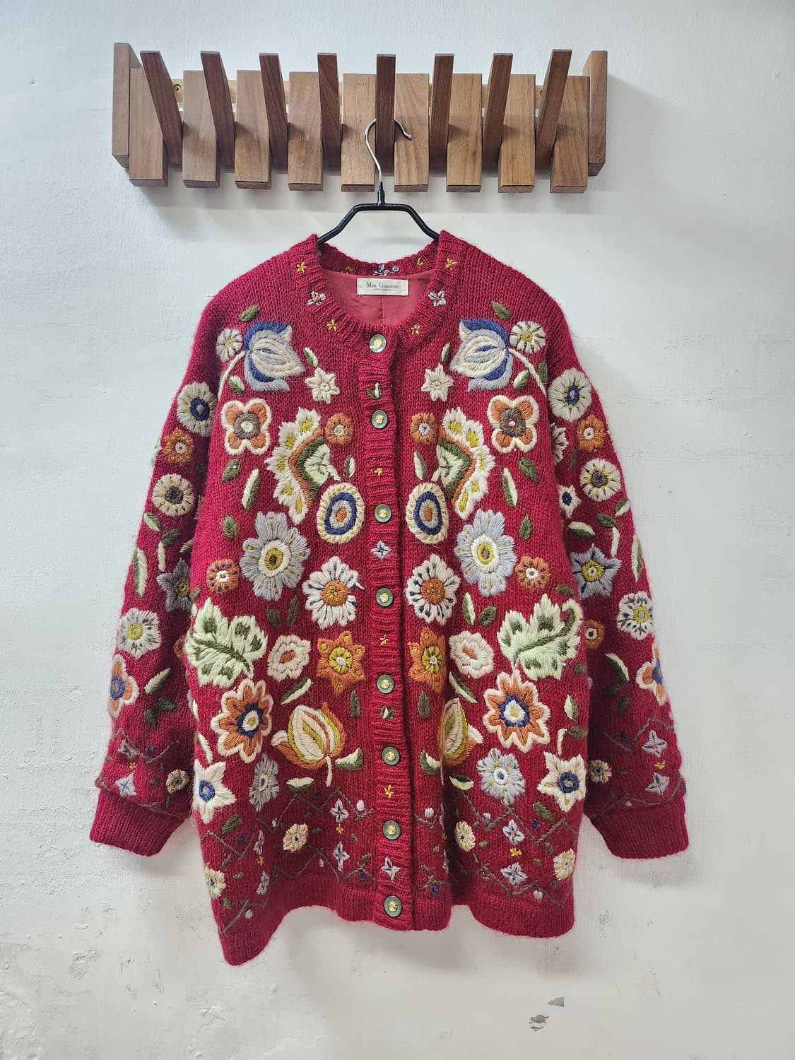 일본빈티지 플라워자수스웨터 상품이미지1