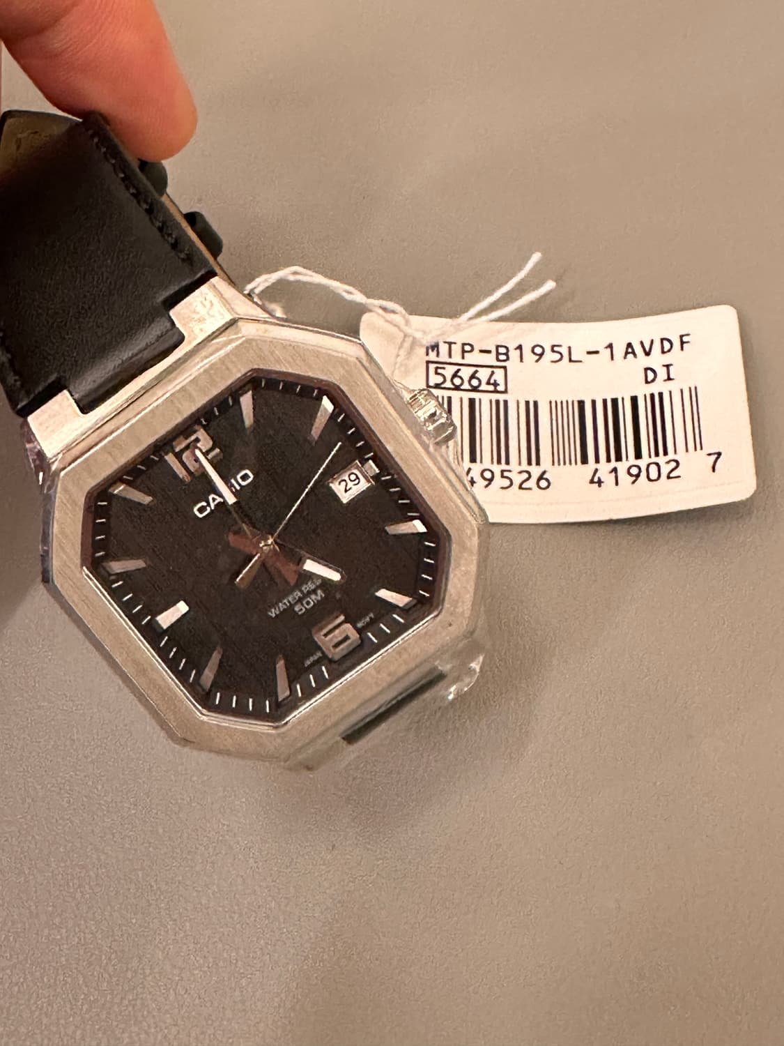 국내 당일 발송) CASIO 카시오 MTP B195L-1A 블랙. 레더 상품이미지5