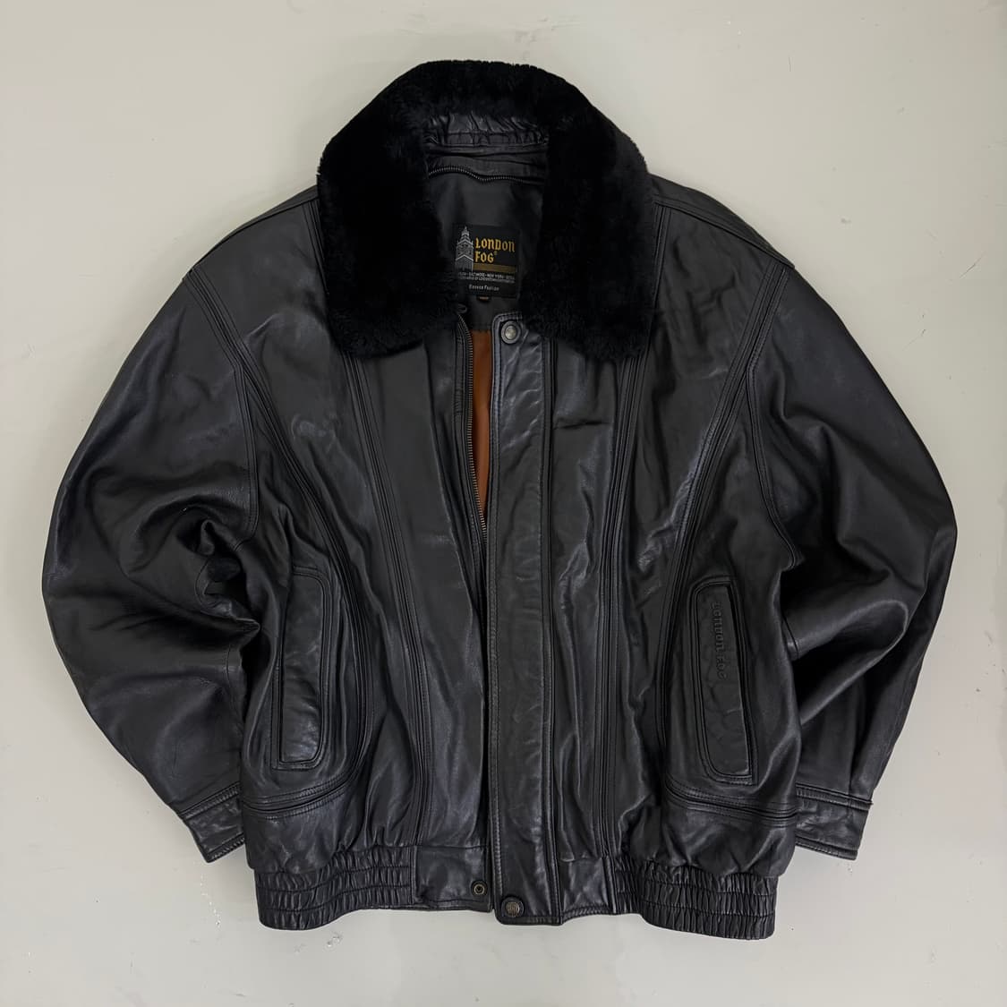 90's 런던 포그 무스탕 가죽 자켓 상품이미지2