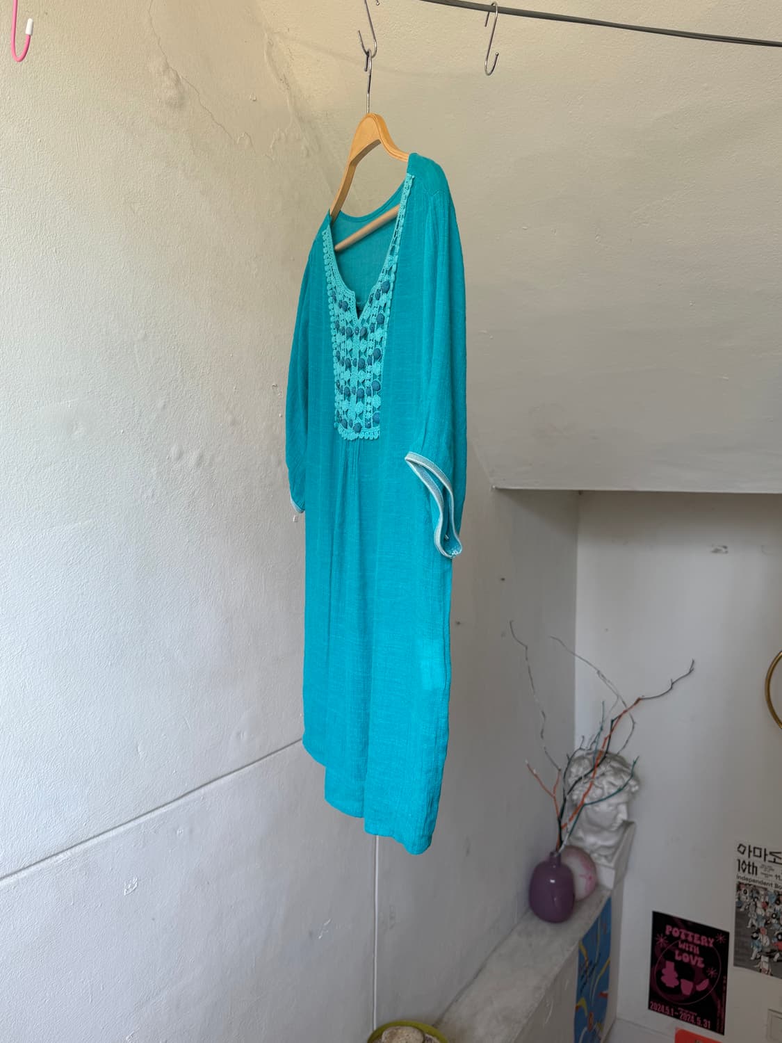 민트 에스닉 롱 거즈 슬리브 상품이미지4