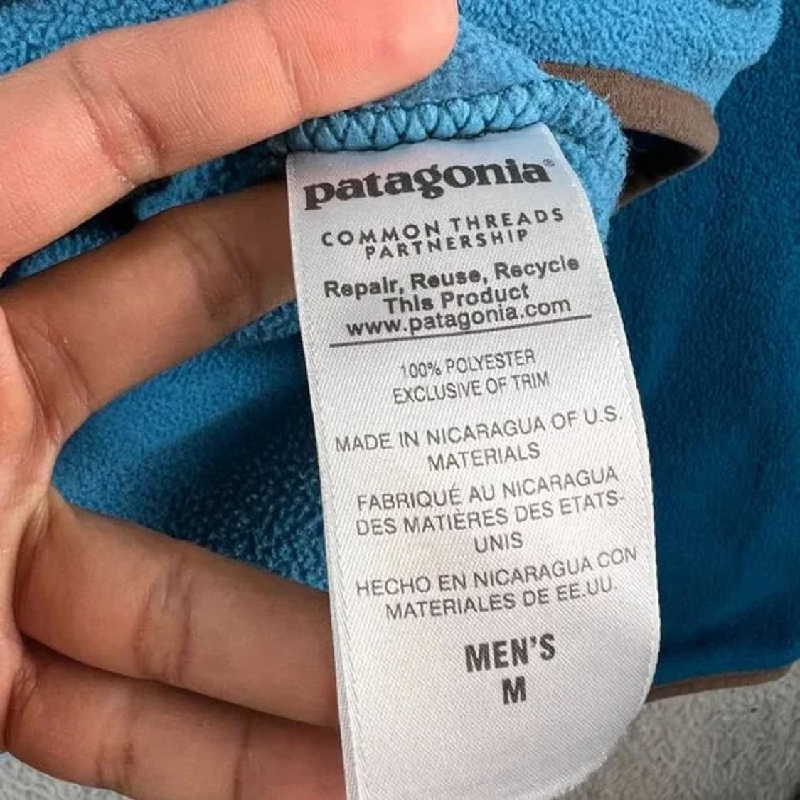 10s 파타고니아 신칠라 스냅-T 블루/브라운 상품이미지4
