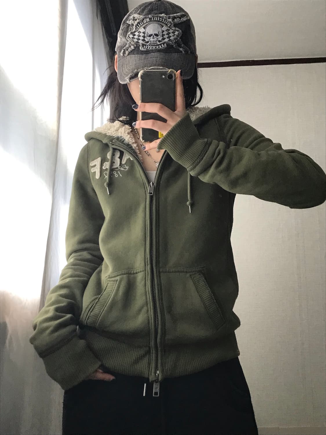 아베크롬비 카키 울프죠 투웨이 후드집업 상품이미지2