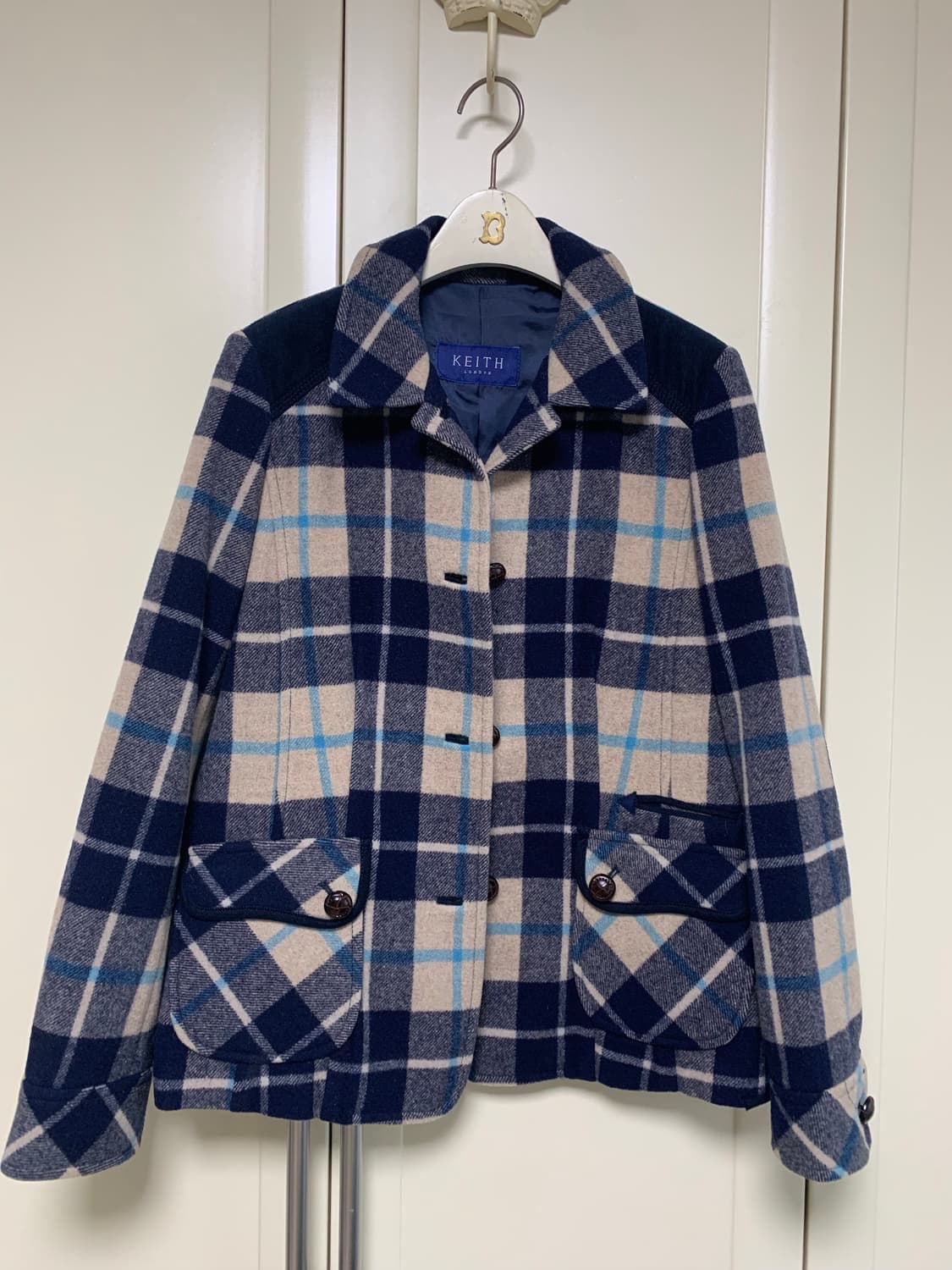 키이스 모직 체크자켓 상품이미지2