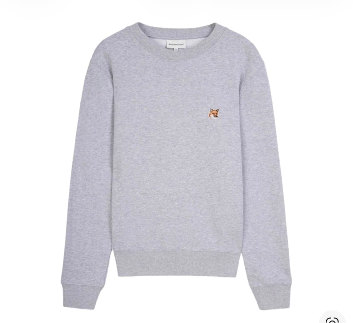 (새상품) 메종키츠네 폭스 헤드 맨투맨 그레이 기모 상품이미지1