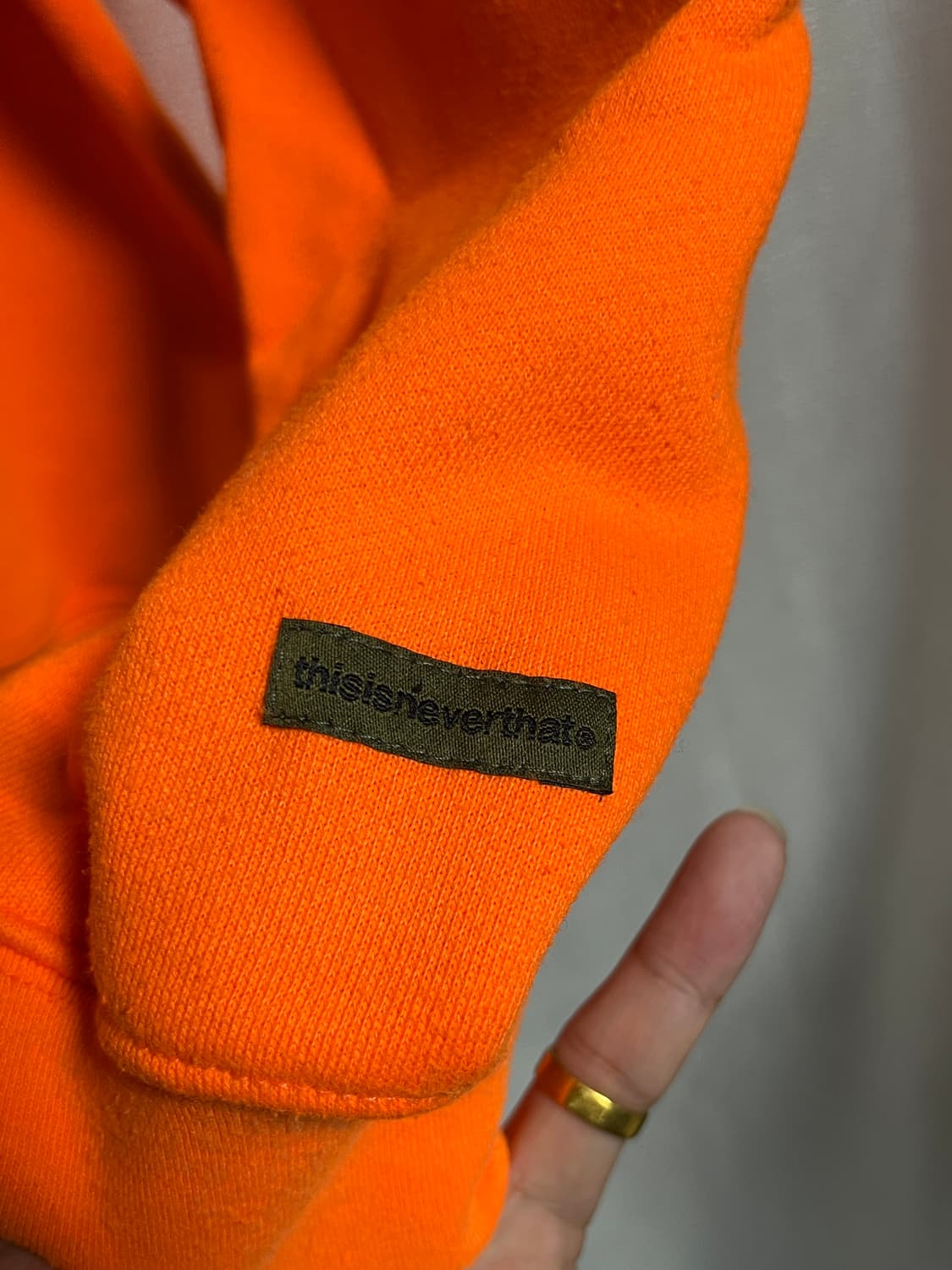 디스이즈네버댓 오버핏 오렌지 맨투맨 티셔츠 M 상품이미지4