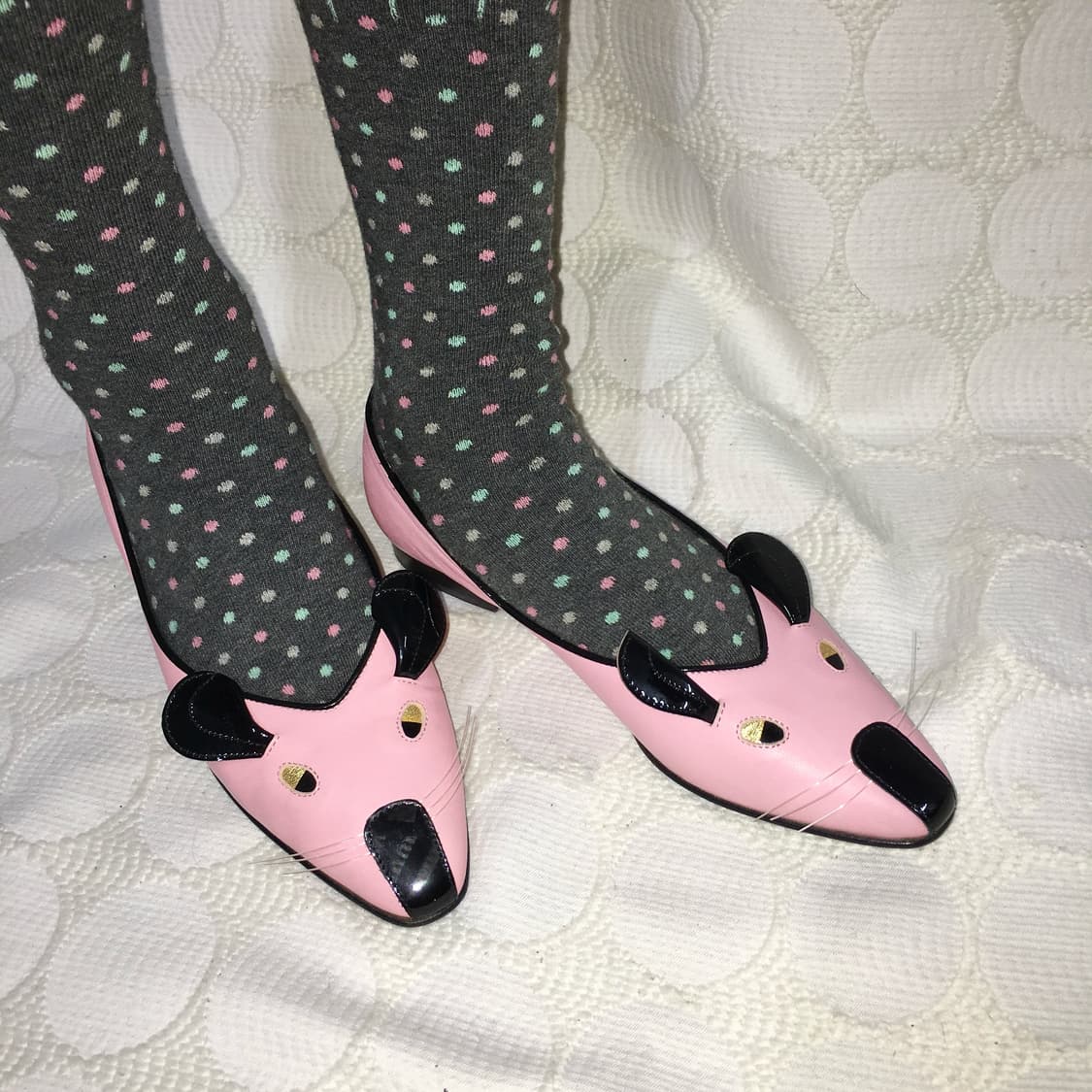 까렐 핑크 마우스 레더 슈즈 상품이미지1