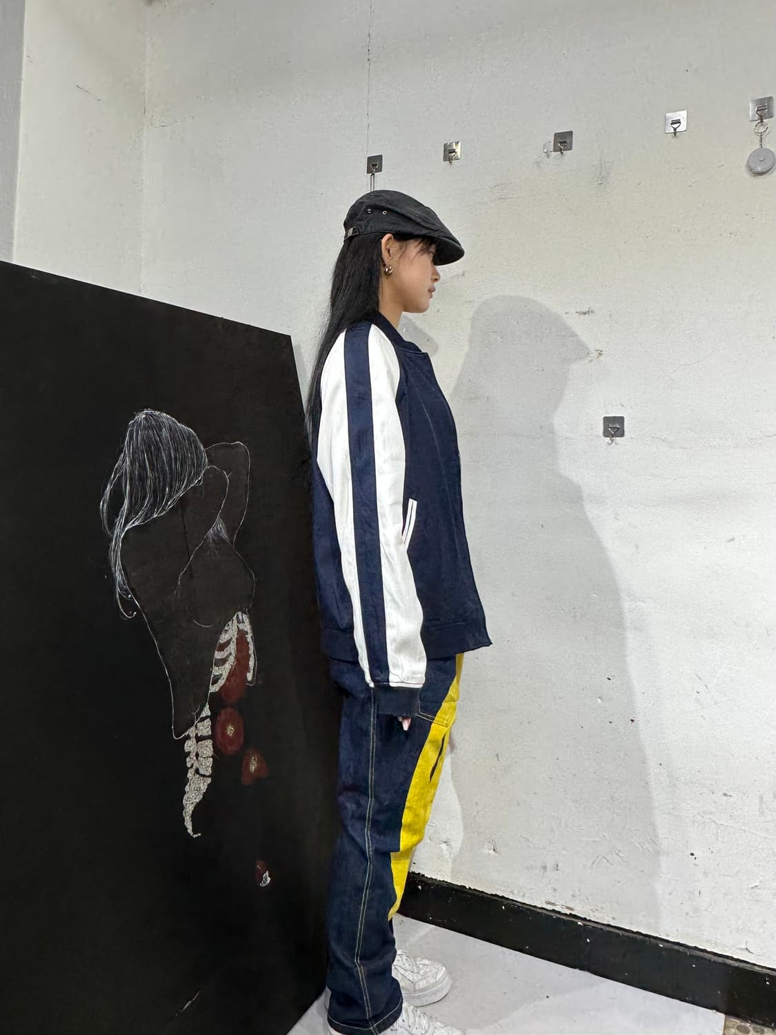 Jpn 일본빈티지 재패니즈 오리엔탈 네이비 블랙 양면 스카잔 자켓 상품이미지4