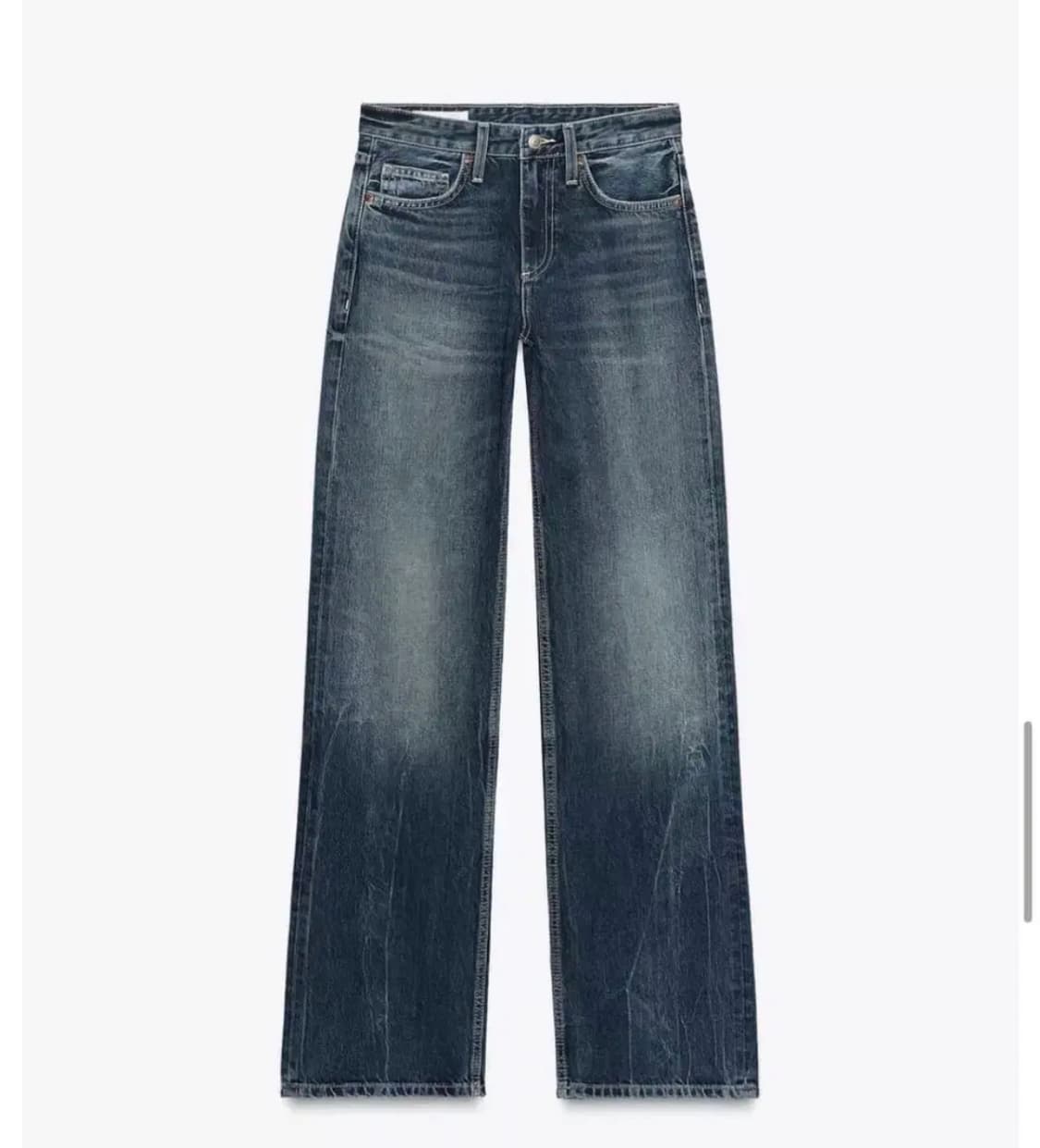 자라 로우라이즈 와이드레그 진 진청 상품이미지3