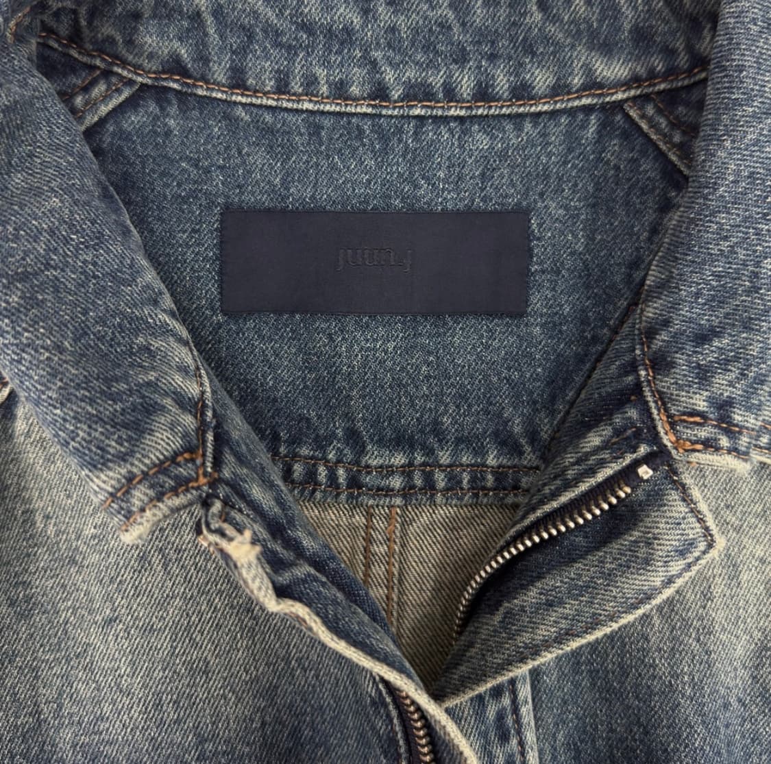 [46] 준지 남성 포켓 가먼트다잉 워싱 지퍼 데님 트러커 자켓 블루 상품이미지8