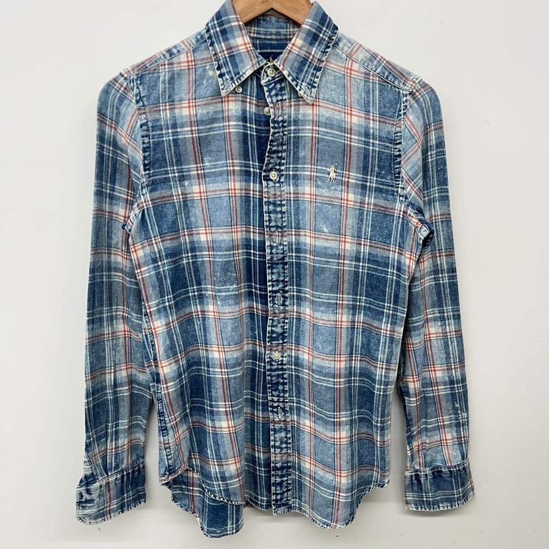 폴로 빈티지 체크셔츠 남XS 상품이미지2