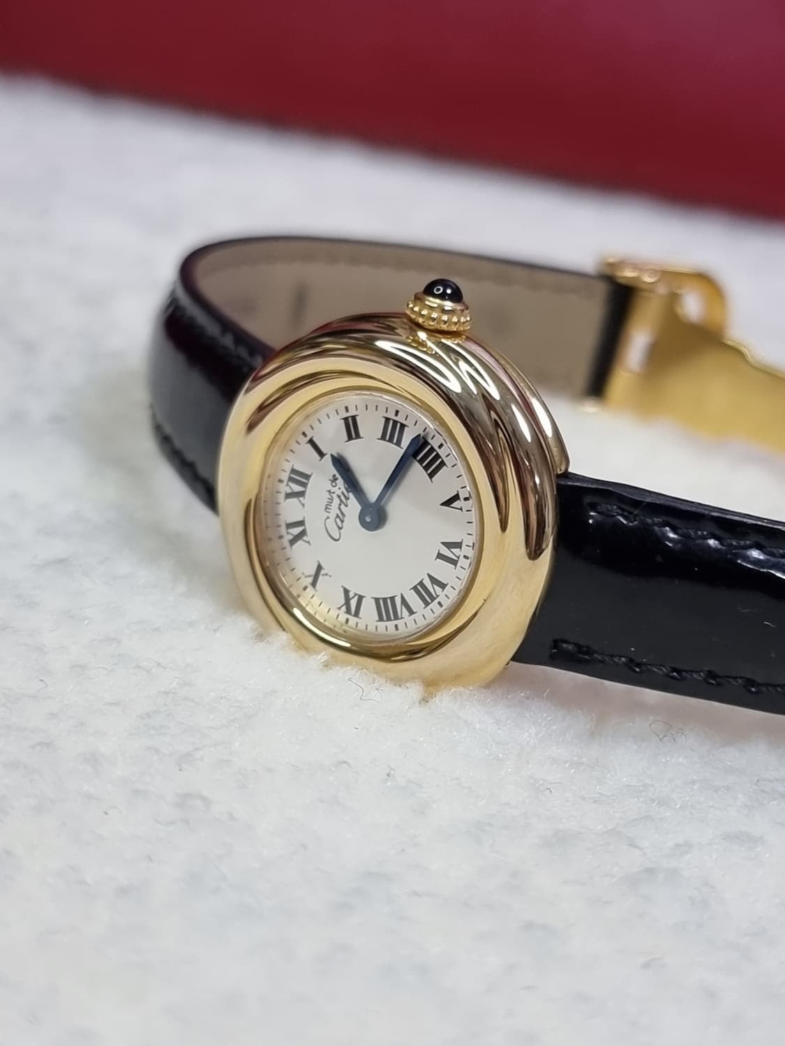 까르띠에 머스트 트리니티 선레이 실버다이얼 디버클 여성시계 99년 상품이미지3